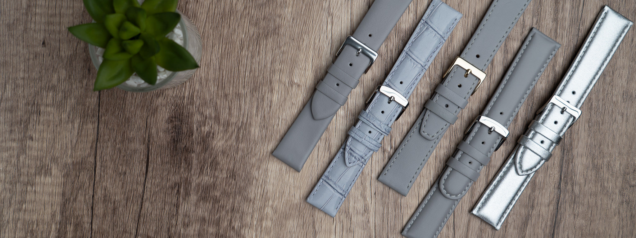 Grey replacement watch straps