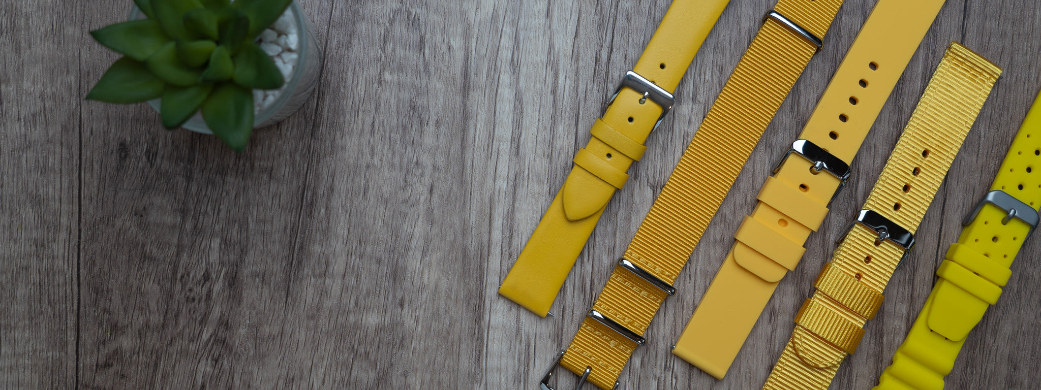 Yellow replacement watch straps