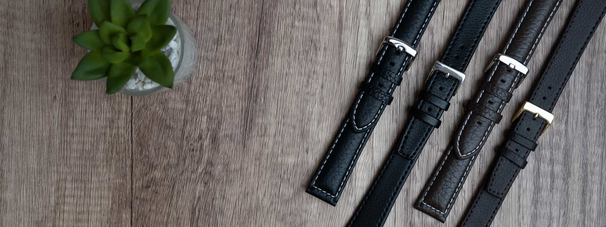 A collection of extra long watch straps available to buy online in a range of colours.