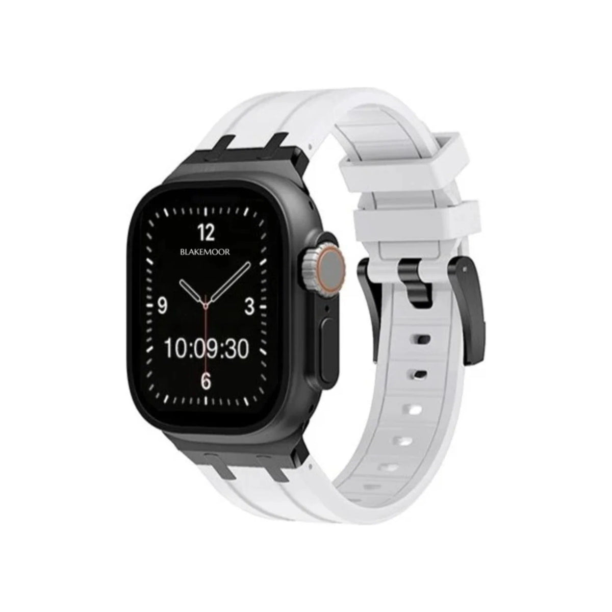 AP White with Black Buckle Watch Strap for Apple