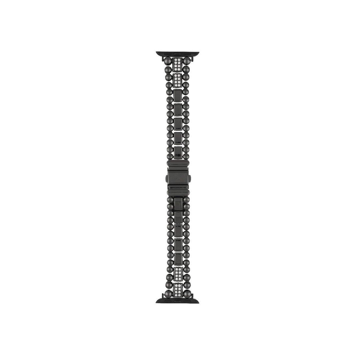 Belgravia Crystal Black Watch Strap for Apple, strap only