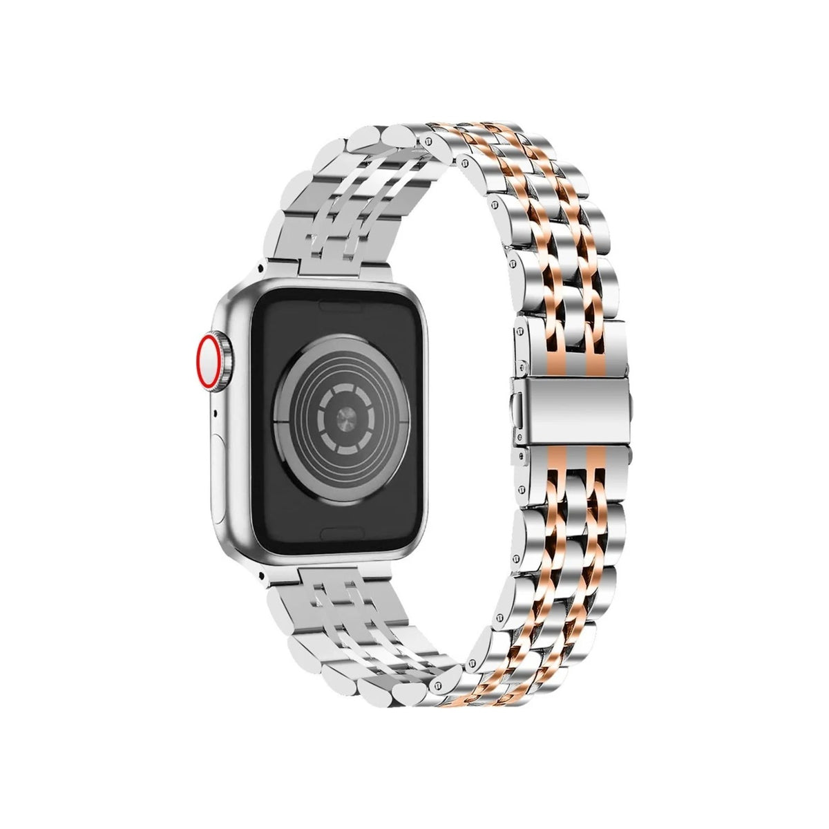 Marylebone Silver & Rose Gold Watch Strap for Apple