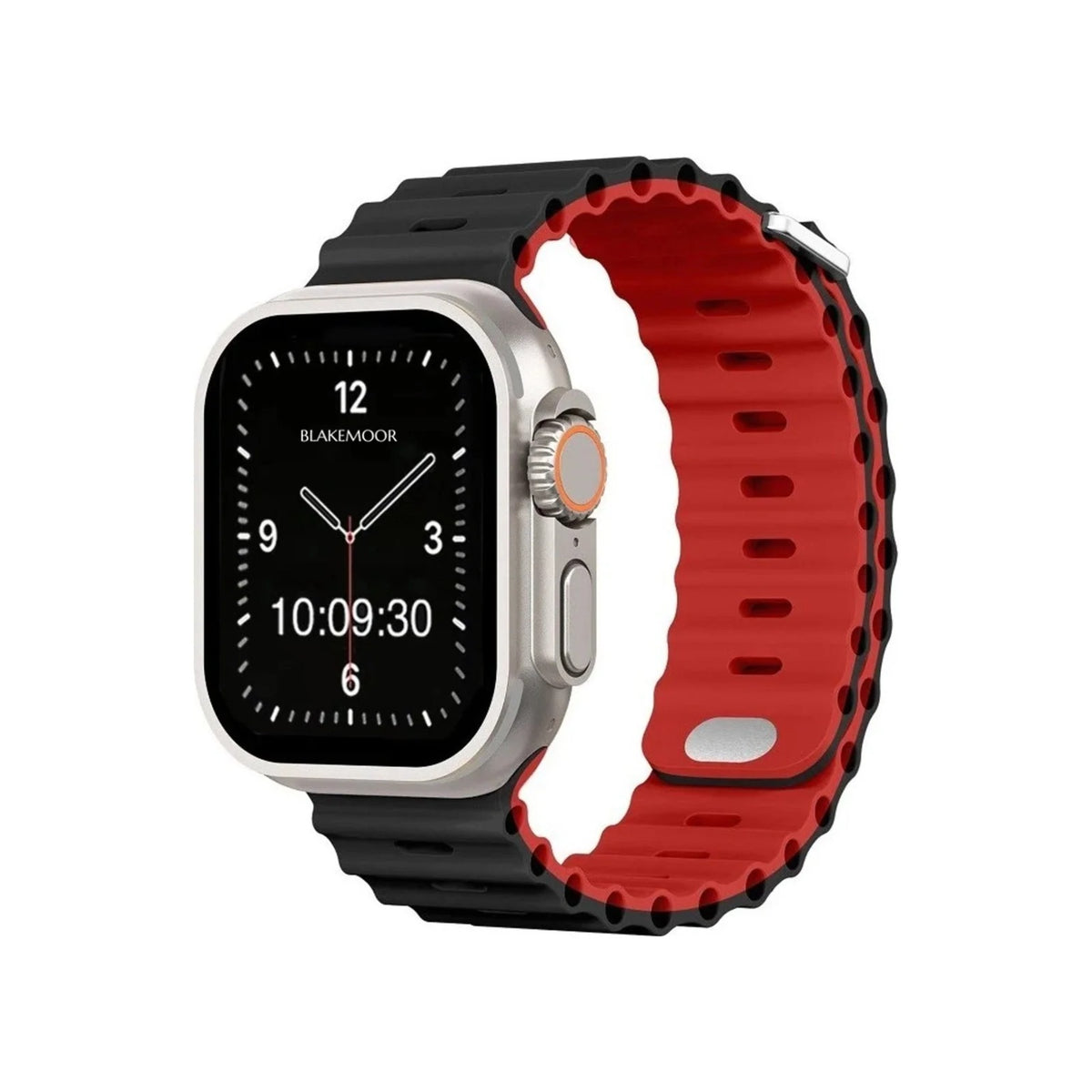 Oceanic Black & Red Watch Strap for Apple