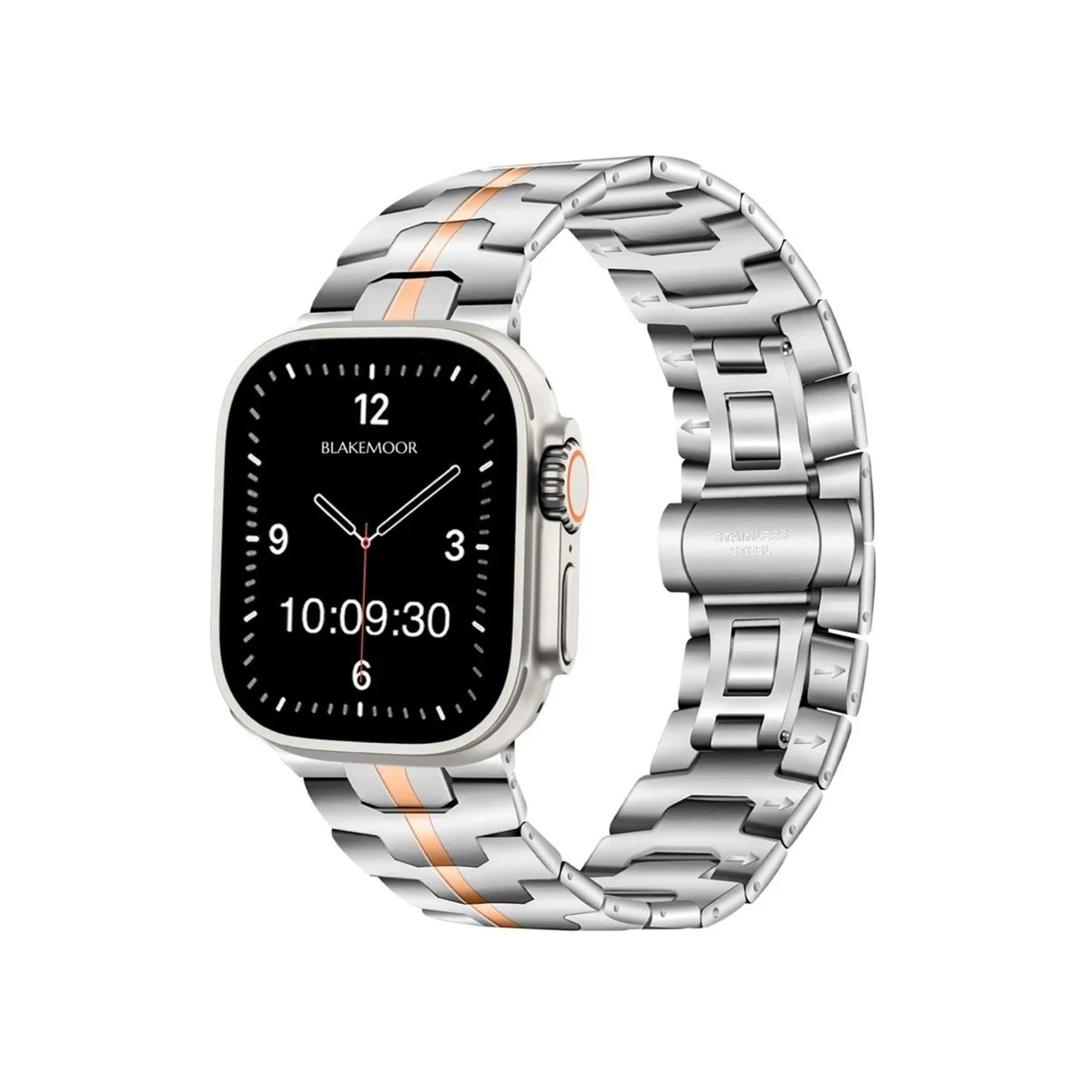 Richmond Silver & Rose Gold Watch Strap for Apple