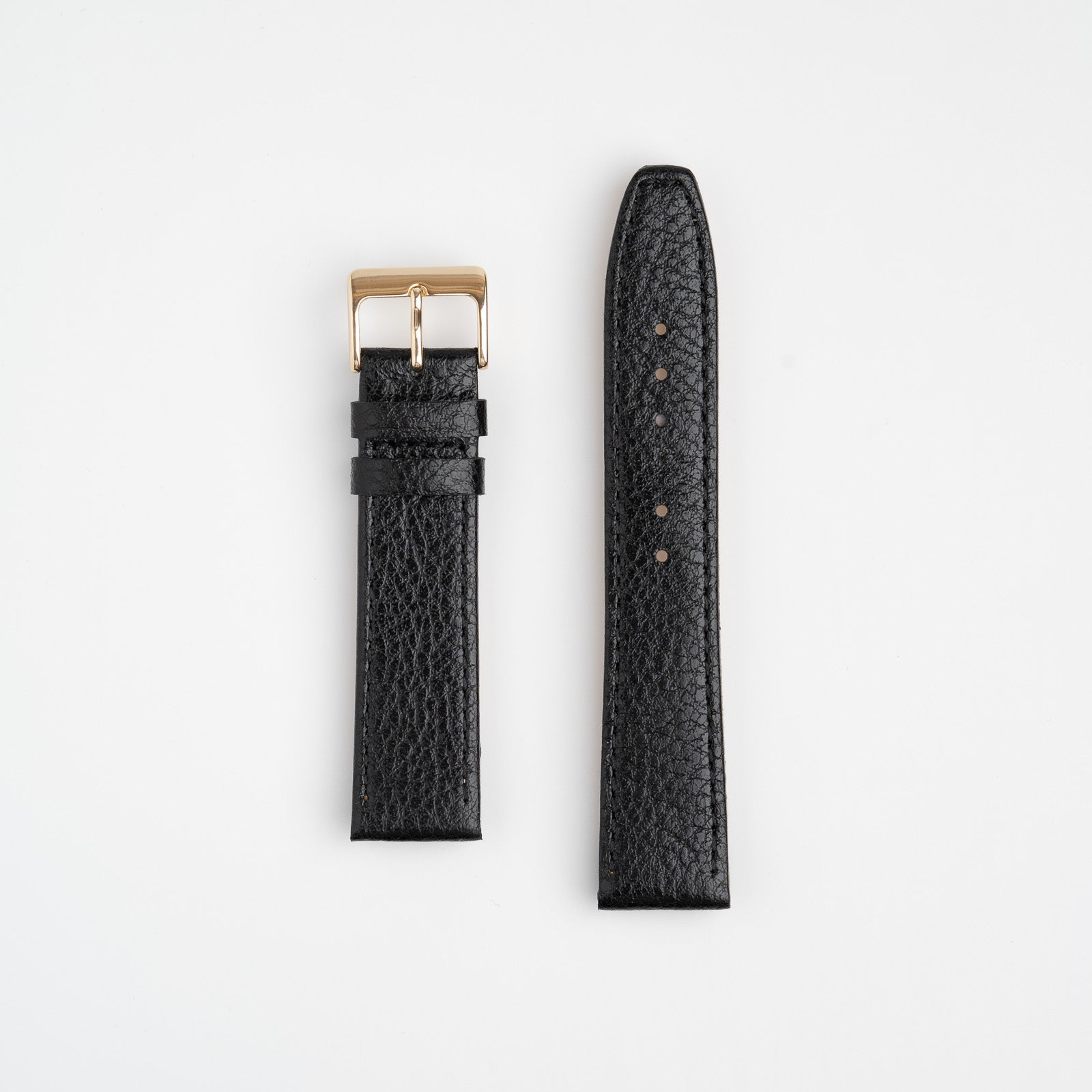 Buffalo Stitched Black Watch Strap