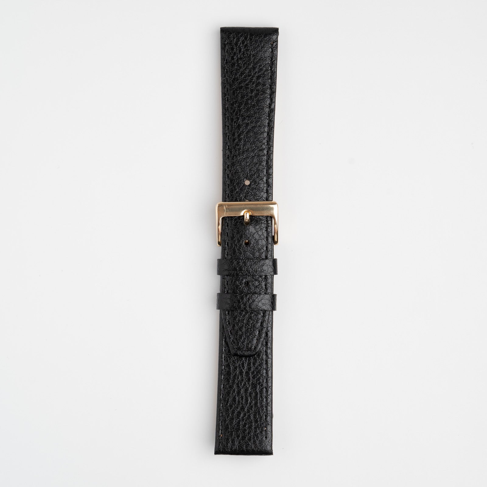 Buffalo Stitched Black Watch Strap