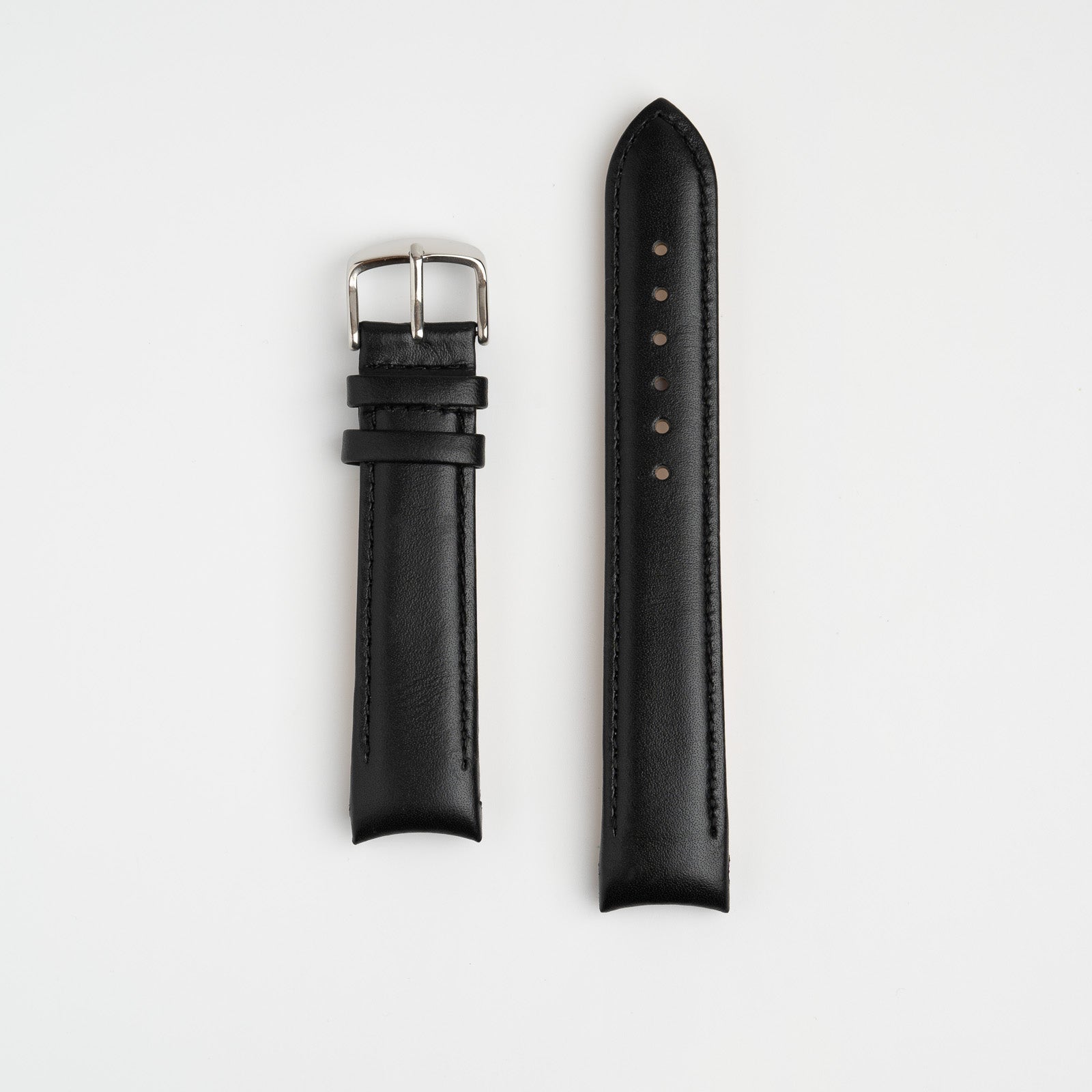 Black Curved End Watch Strap