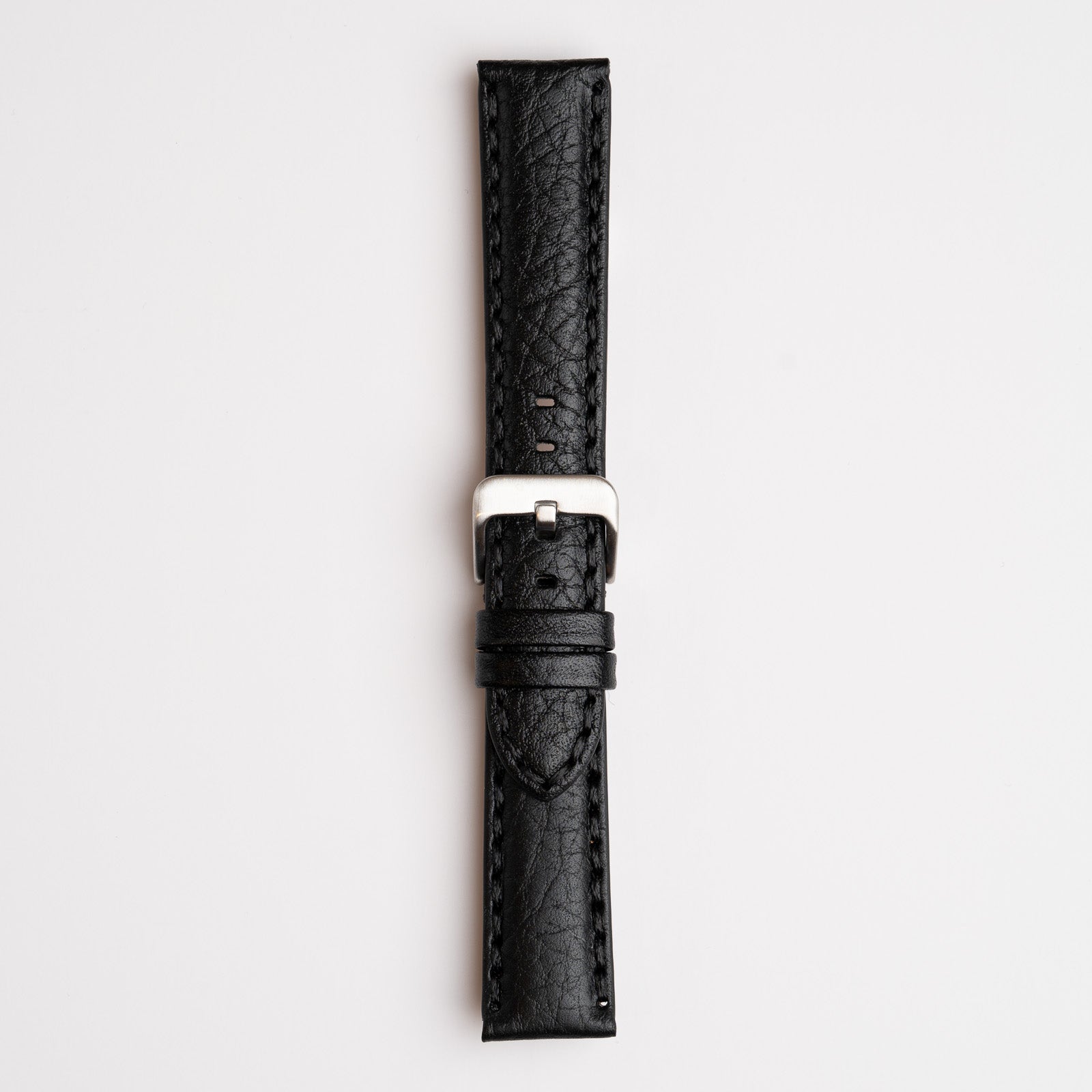Windsor Stitched Black Watch Strap