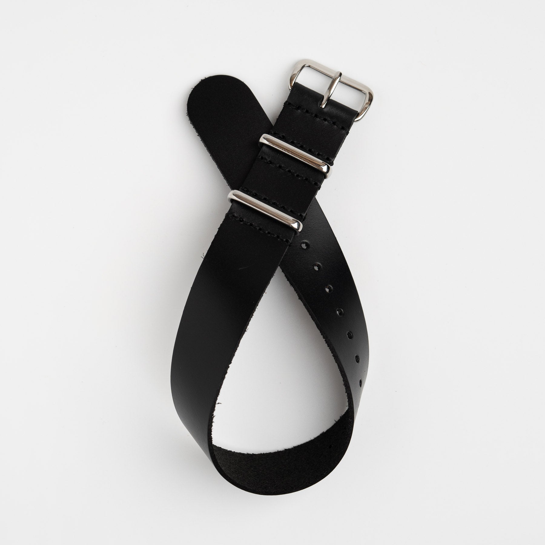 Weaverham Leather Black Watch Strap