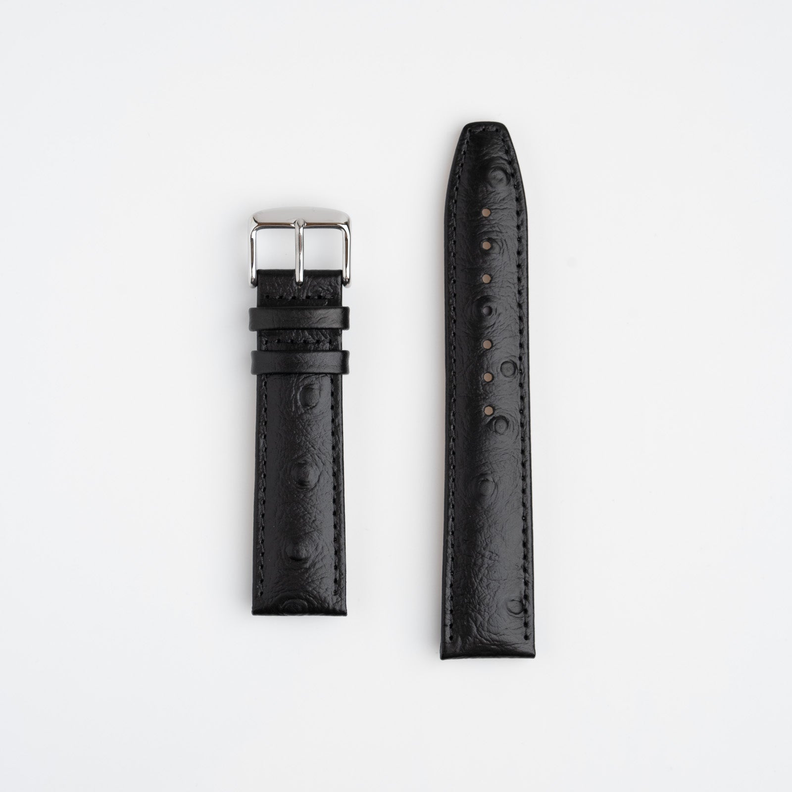 Sandbanks Ostrich Black Watch Strap