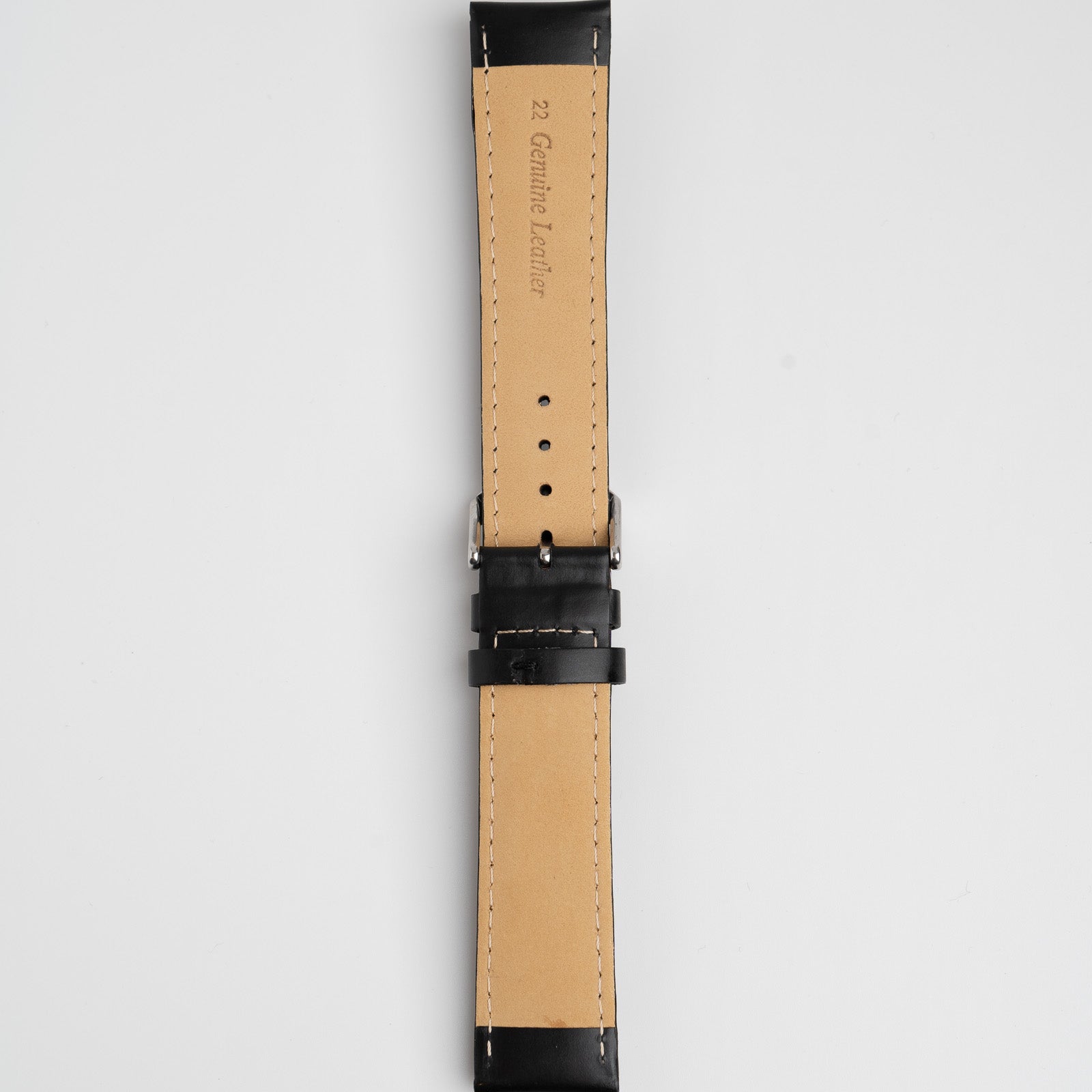 Padded Calf Black Watch Strap