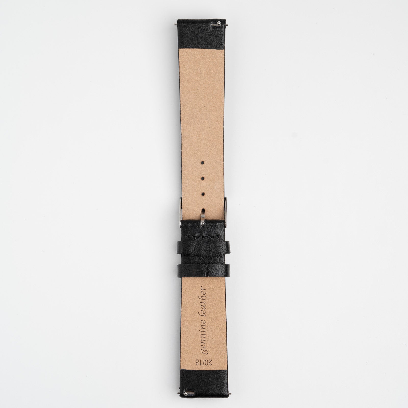 Windsor Smooth Quick Release Black Watch Strap