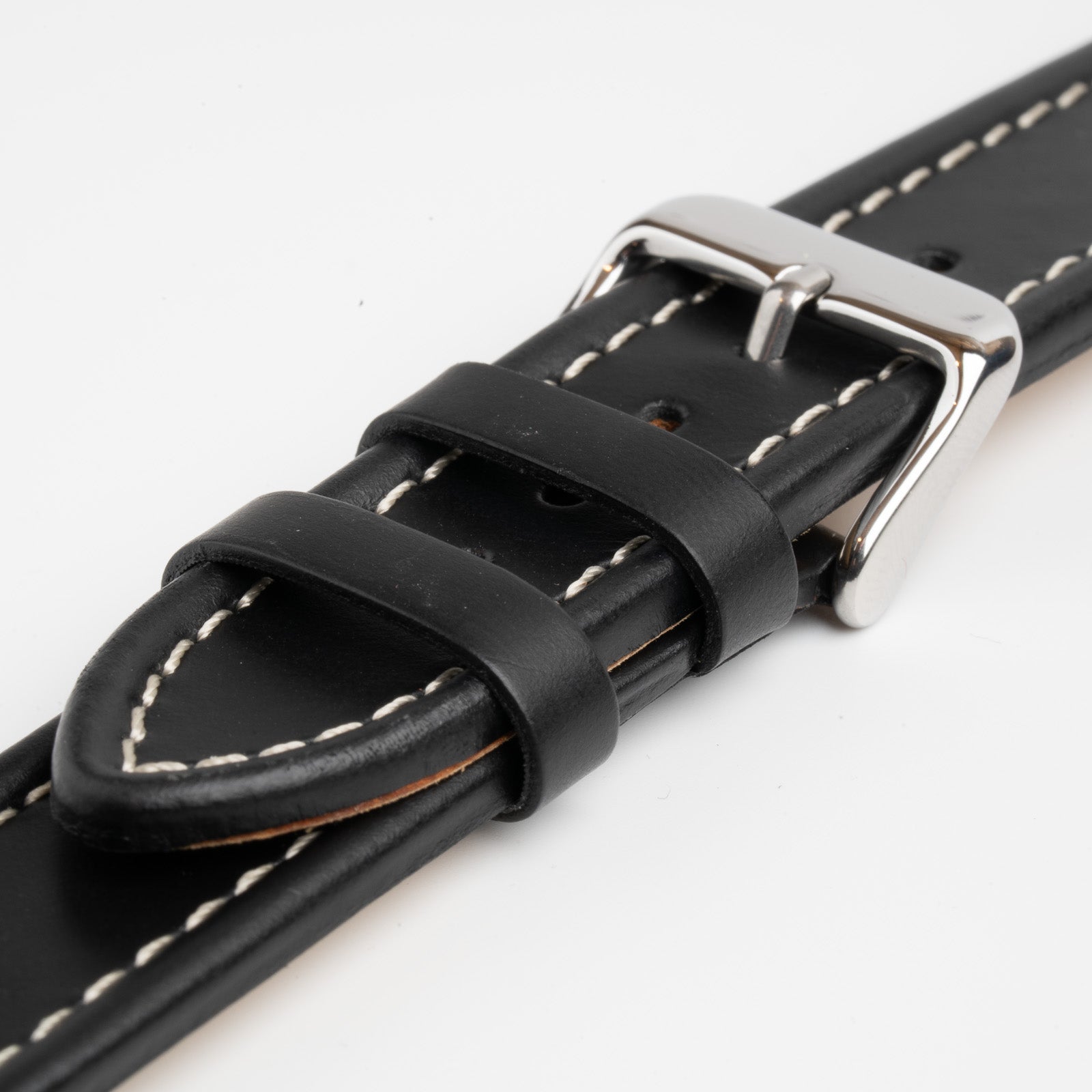 Raised Edge Black Watch Strap
