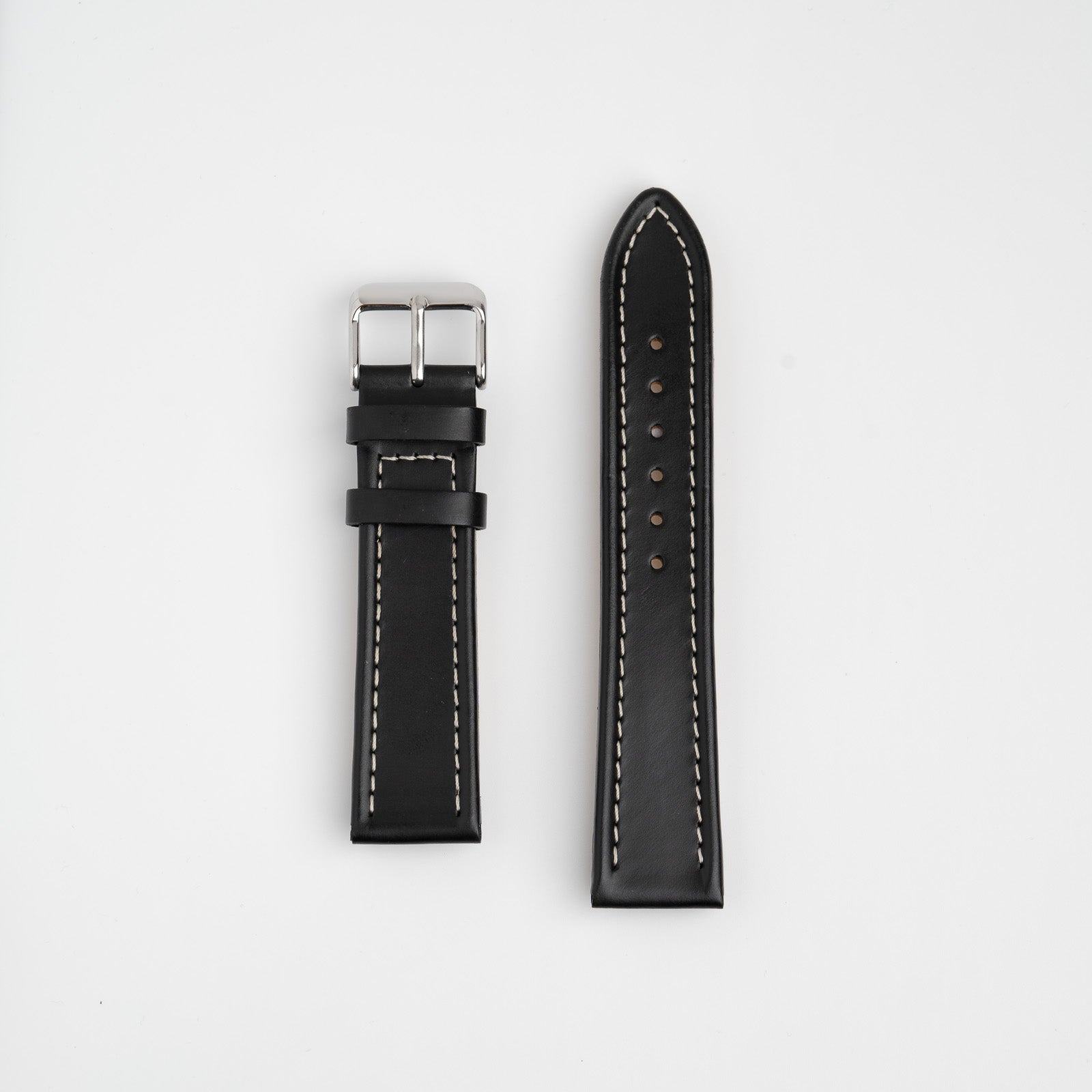 Raised Edge Black Watch Strap