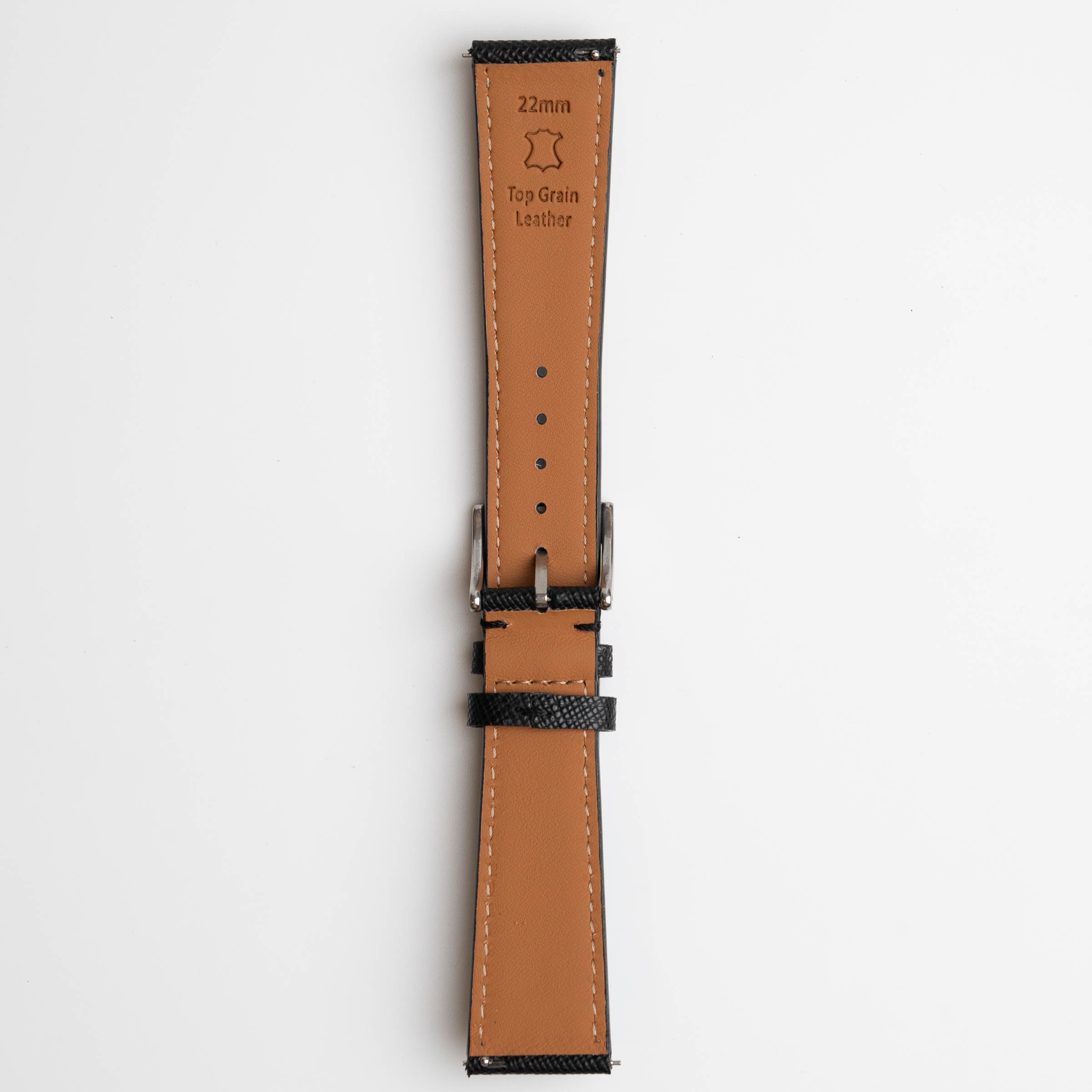 Saffiano Lux Black Watch Strap