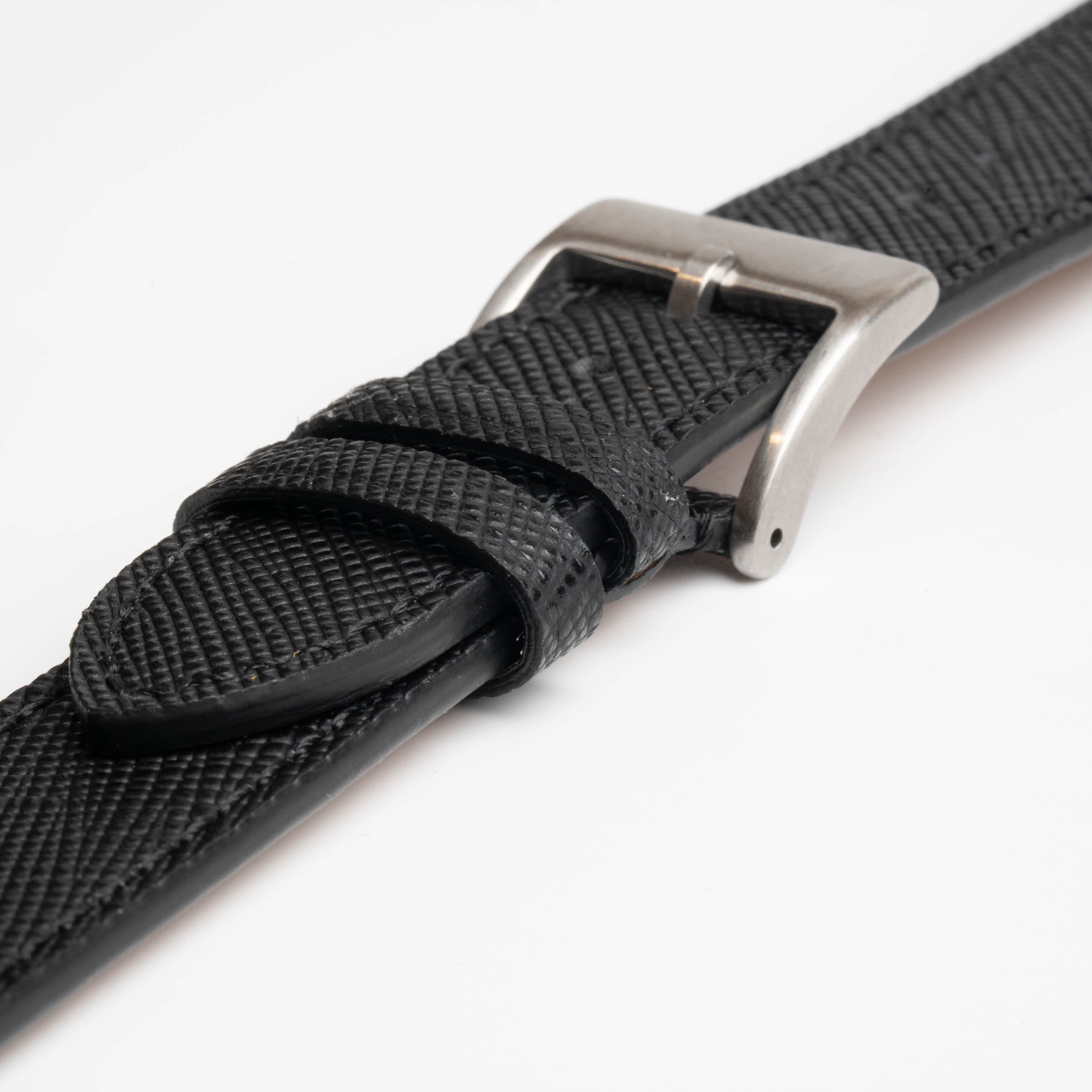 Saffiano Lux Black Watch Strap