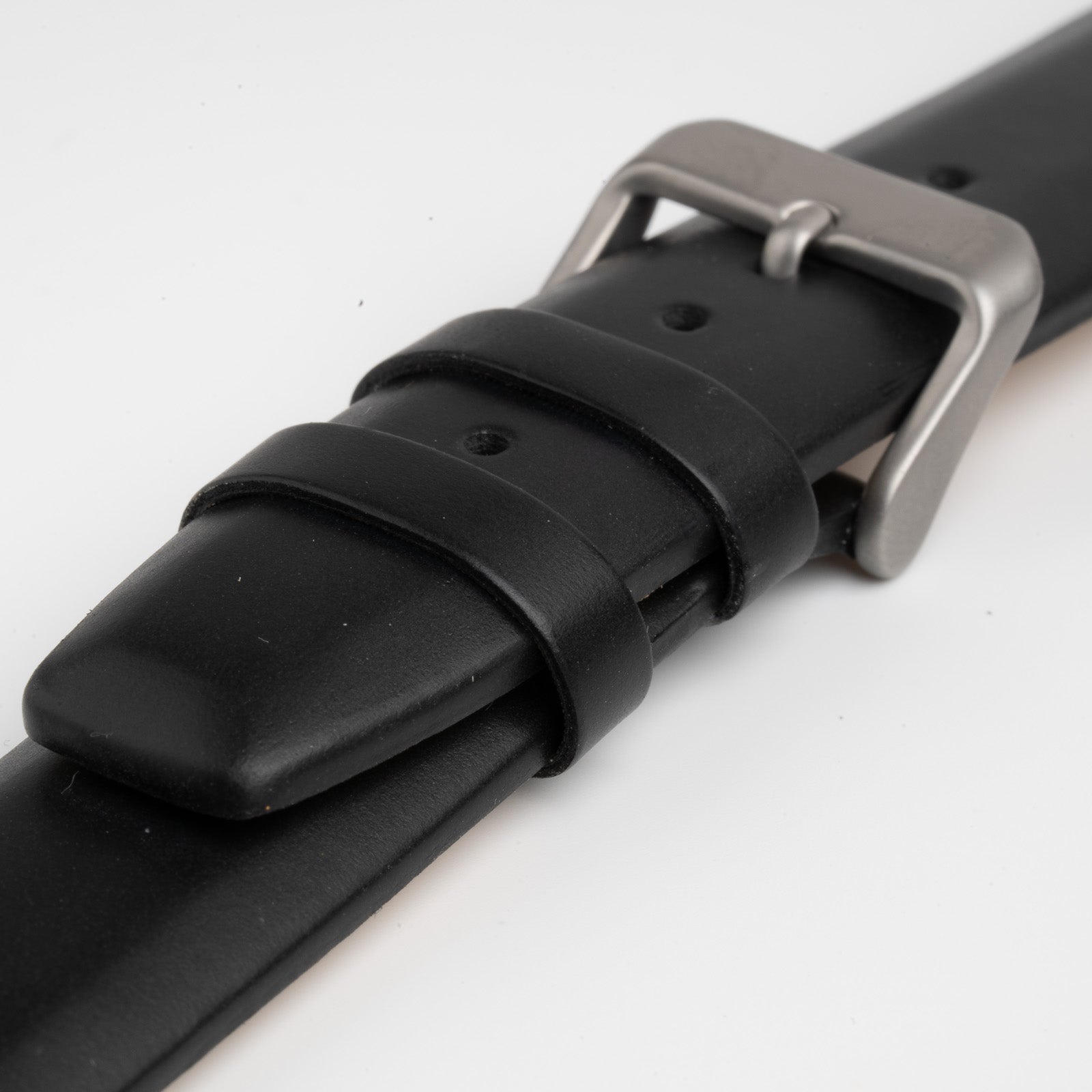 Square Padded Black Watch Strap