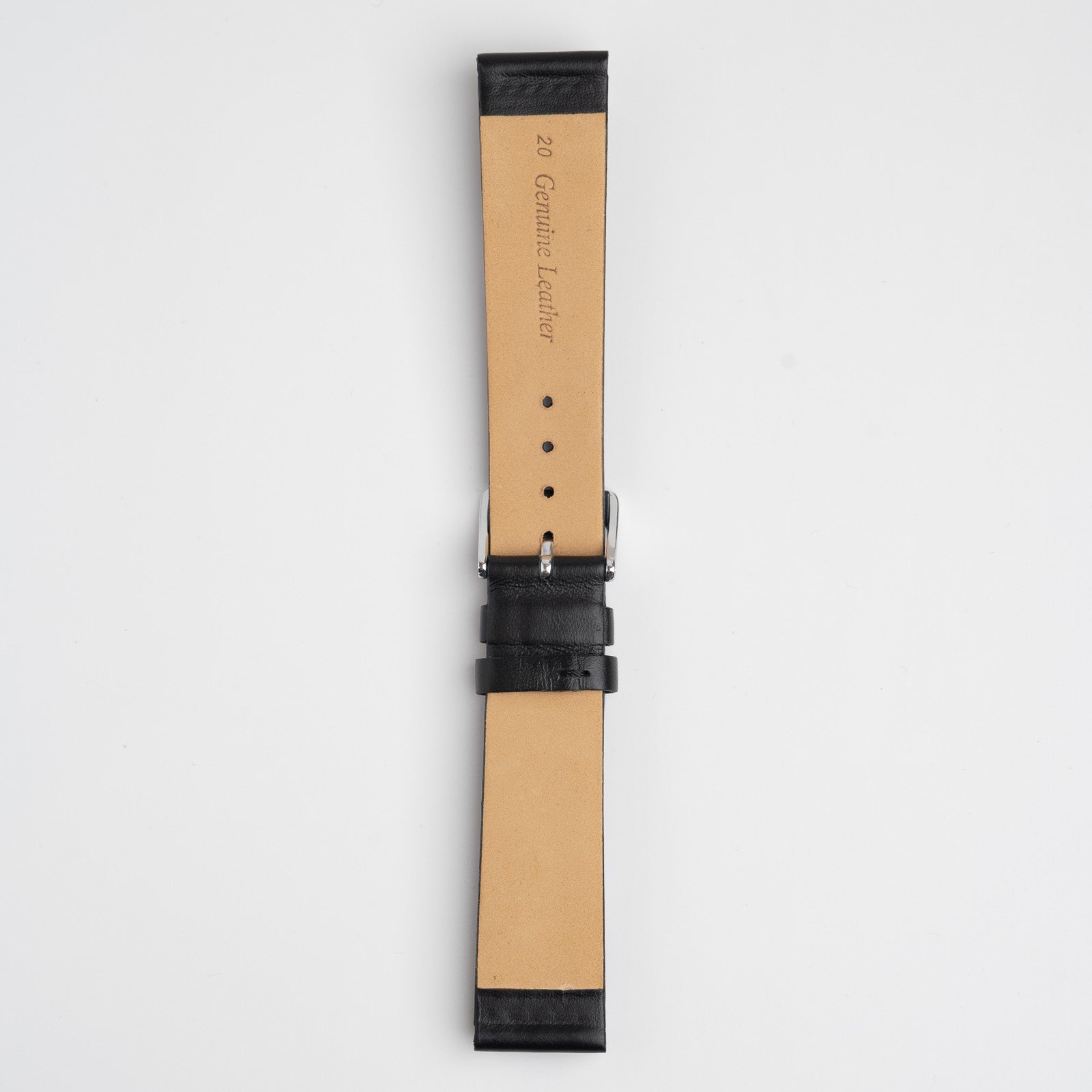 Windsor Smooth Black Watch Strap