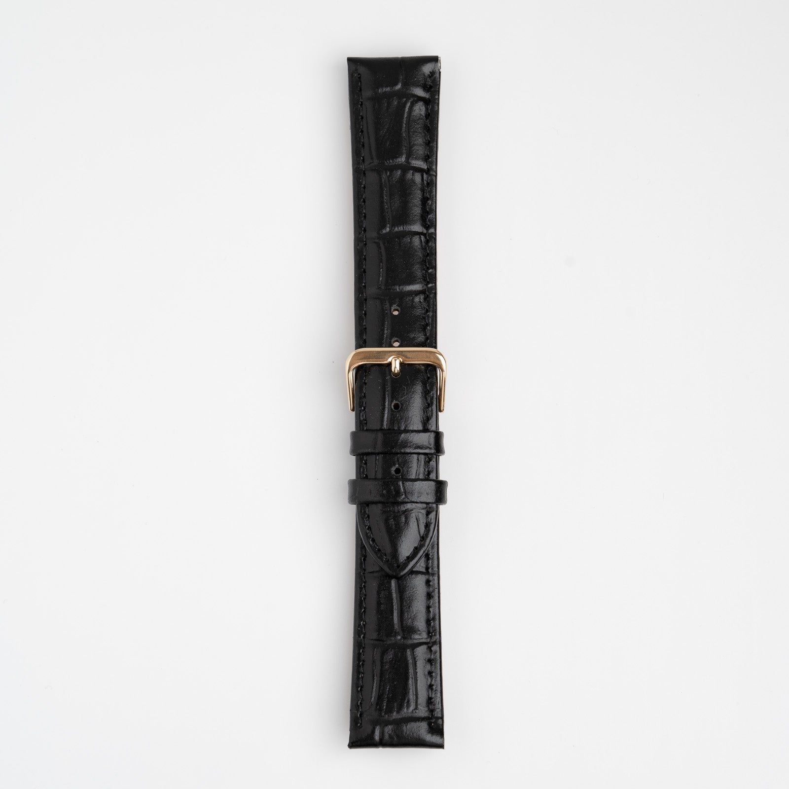 Alligator Value Padded Black Watch Strap