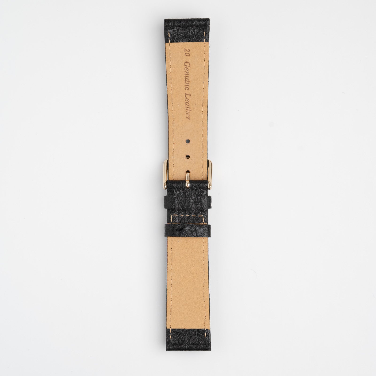 Natural Buffalo Black Watch Strap