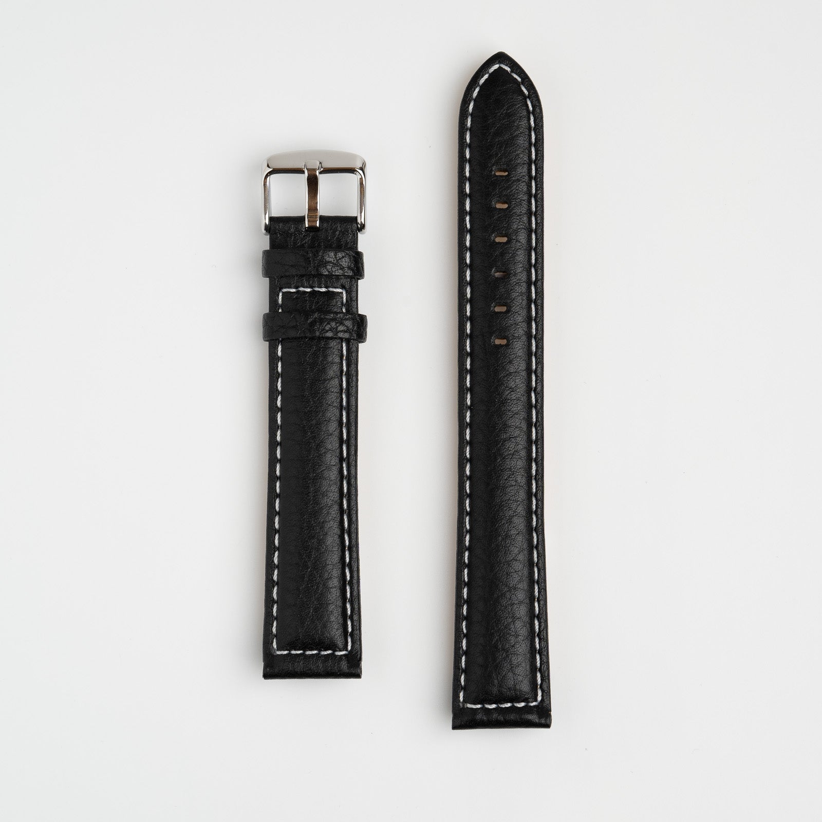 Black XXL Leather Watch Strap