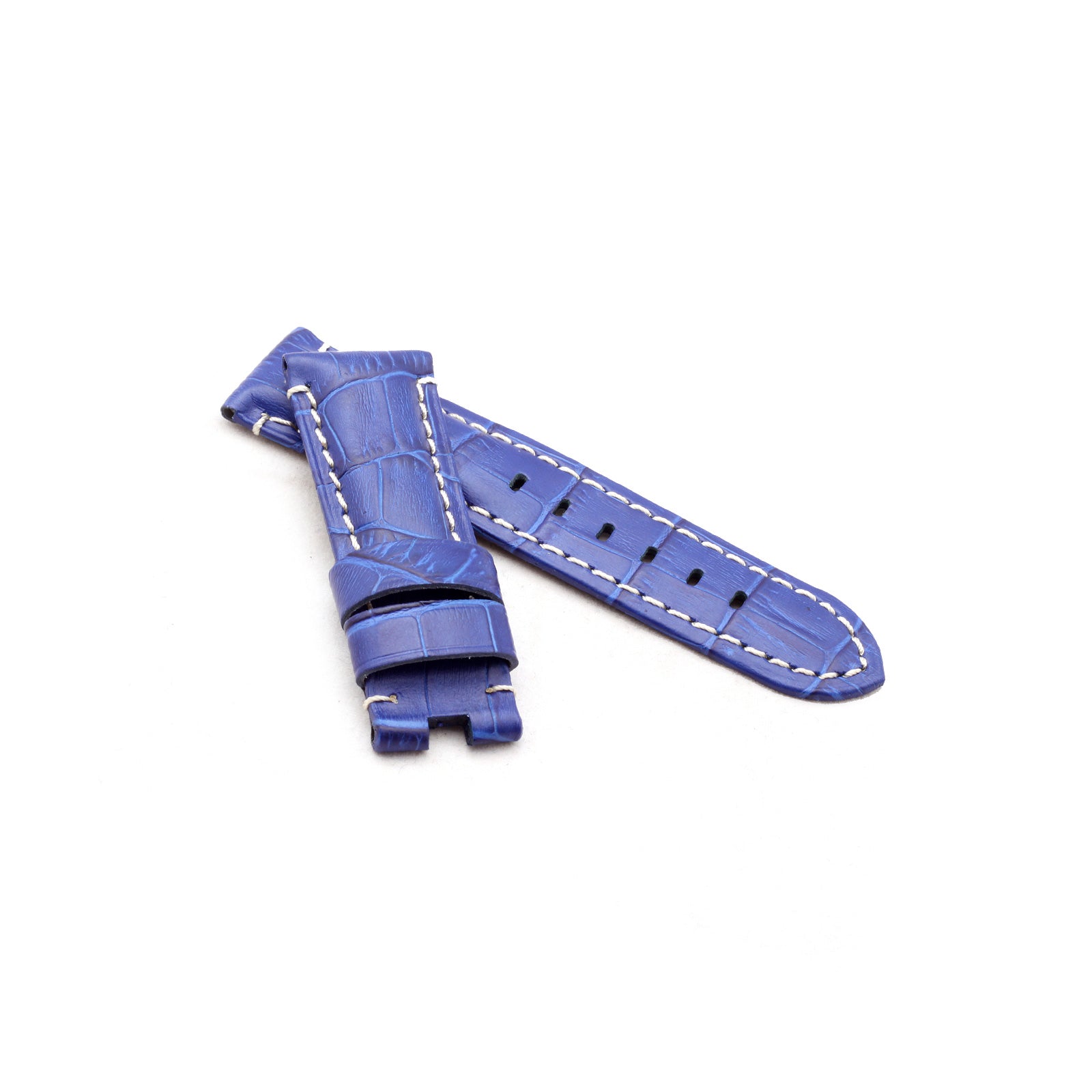 Blue Alligator Panerai Style Deployment Strap