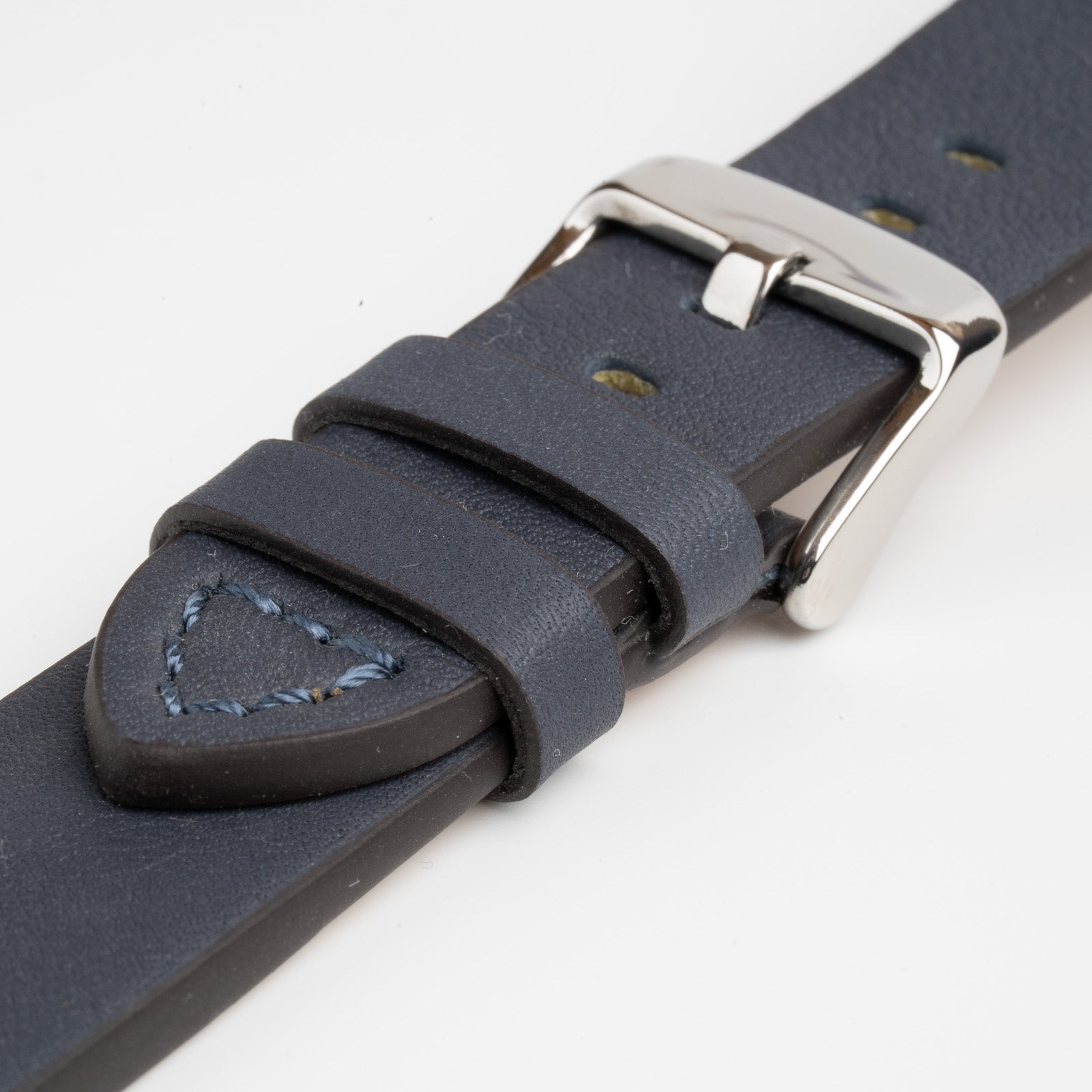 Handmade Smooth Blue Watch Strap