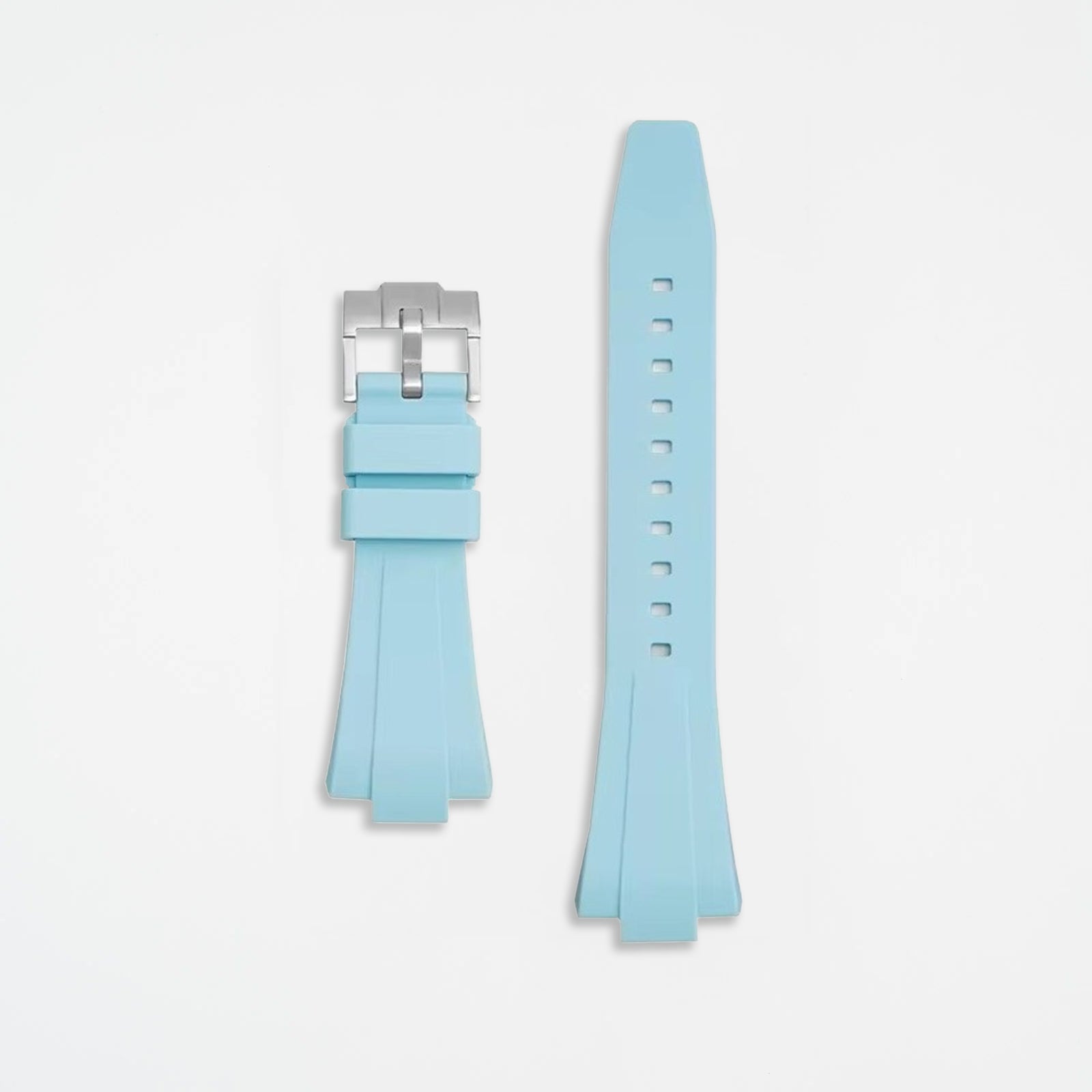 Blue Tissot PRX35 Style FKM Rubber Watch Strap