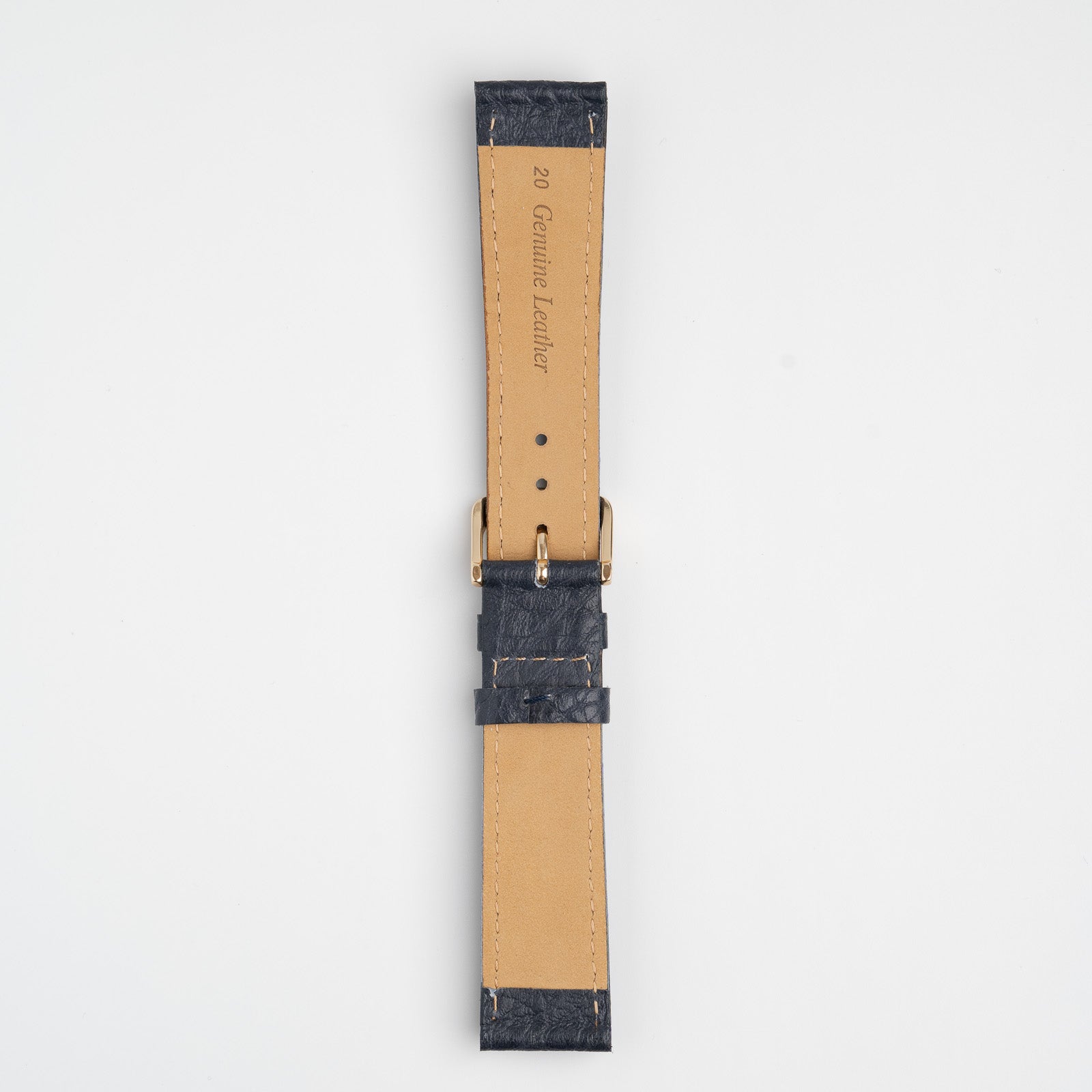 Natural Buffalo Blue Watch Strap