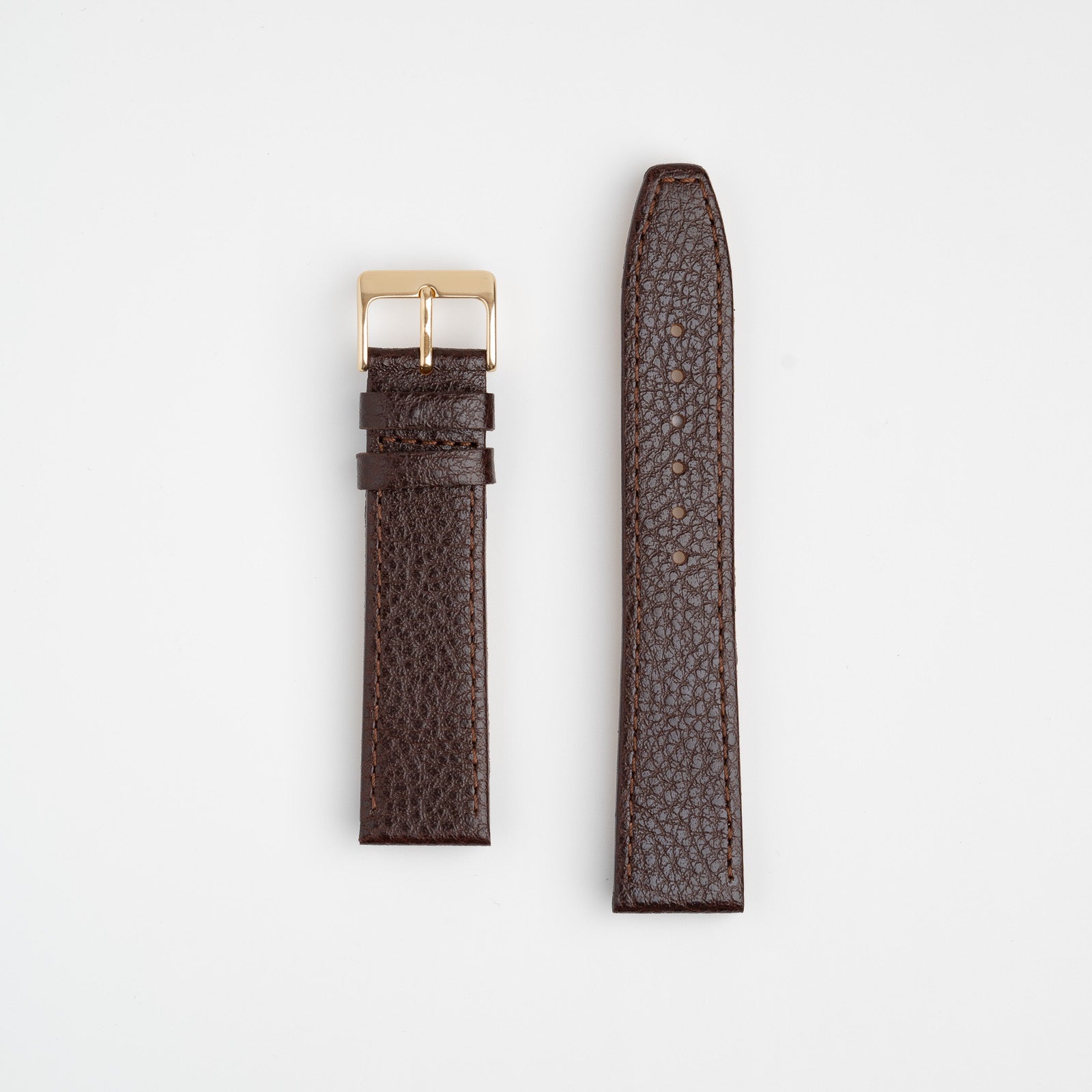 Buffalo Stitched Brown Watch Strap