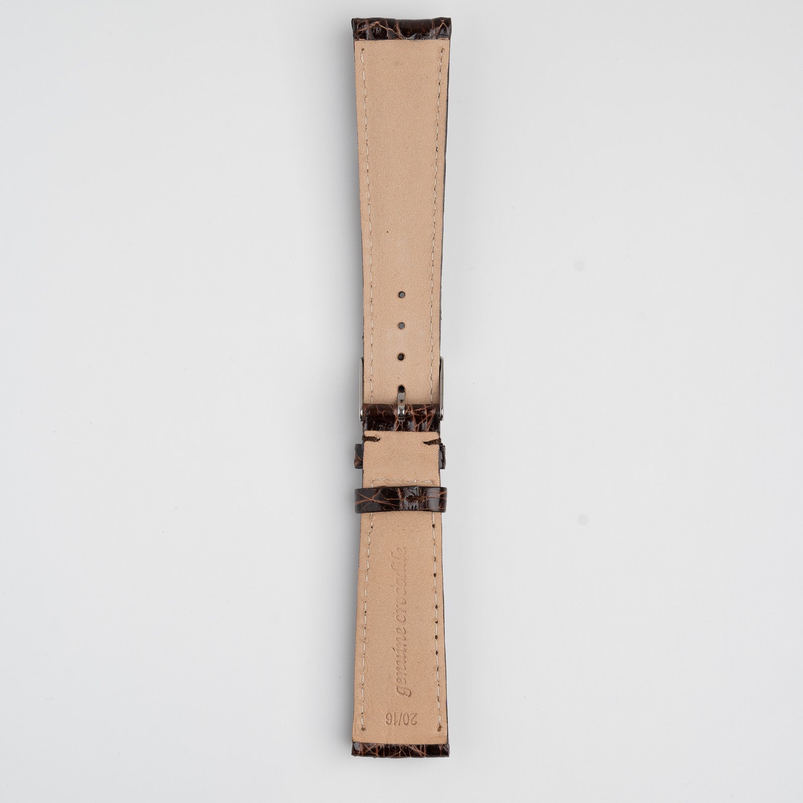 Autentico Crocodile Brown Watch Strap