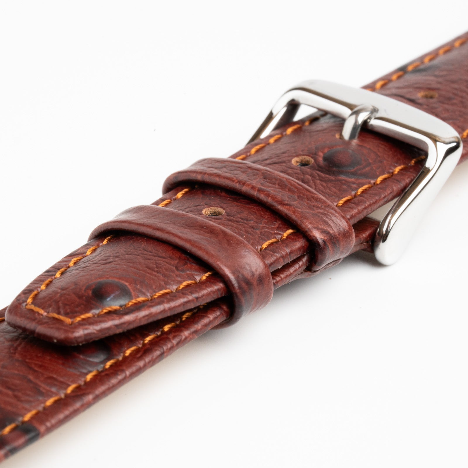 Sandbanks Ostrich Brown Watch Strap