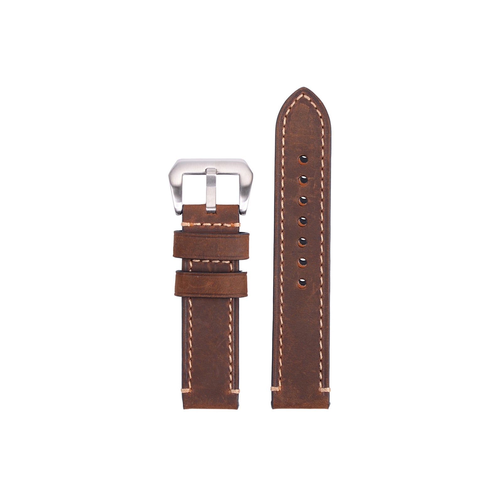 Brown Premium Panerai Style Hand Stitched Watch Strap