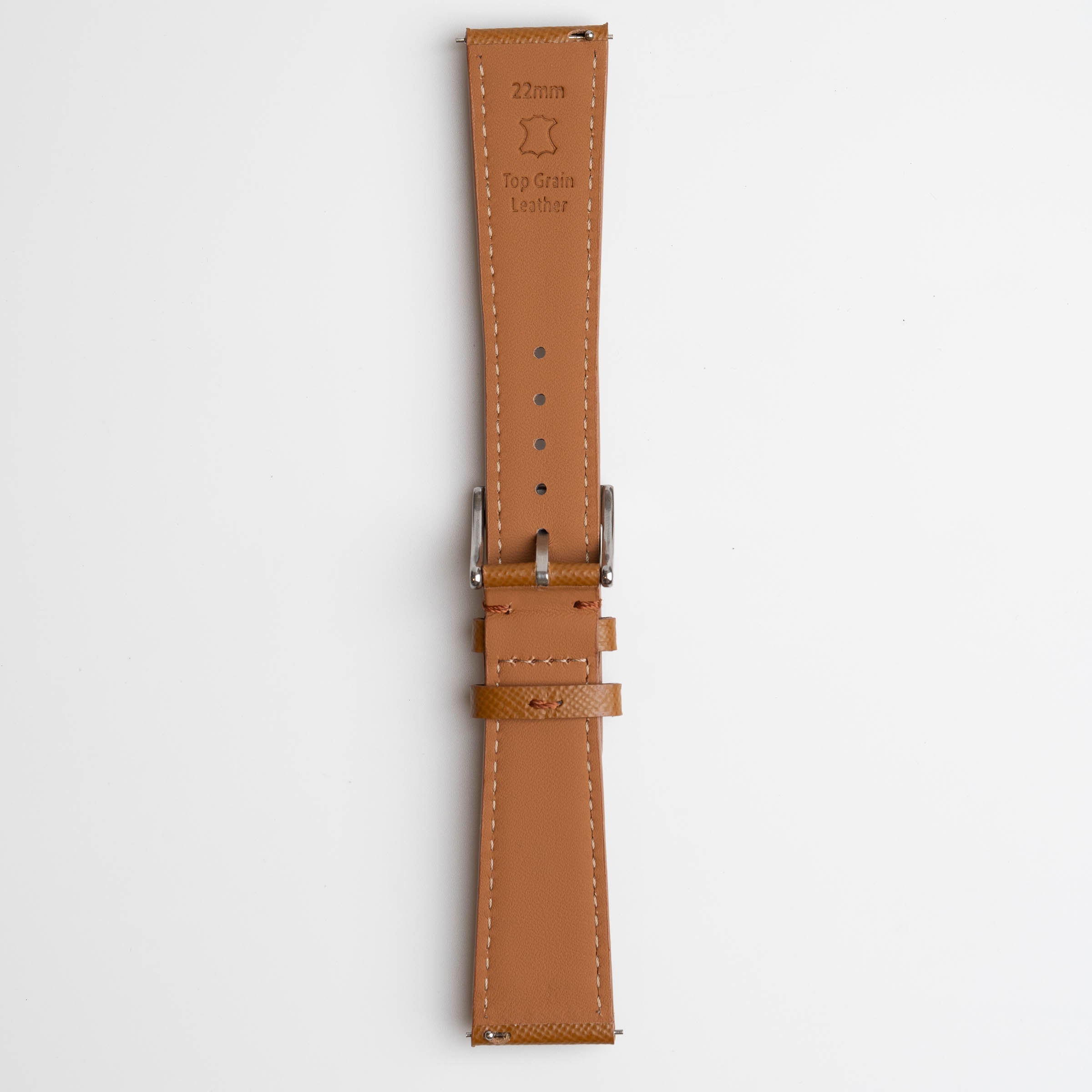 Saffiano Lux Brown Watch Strap