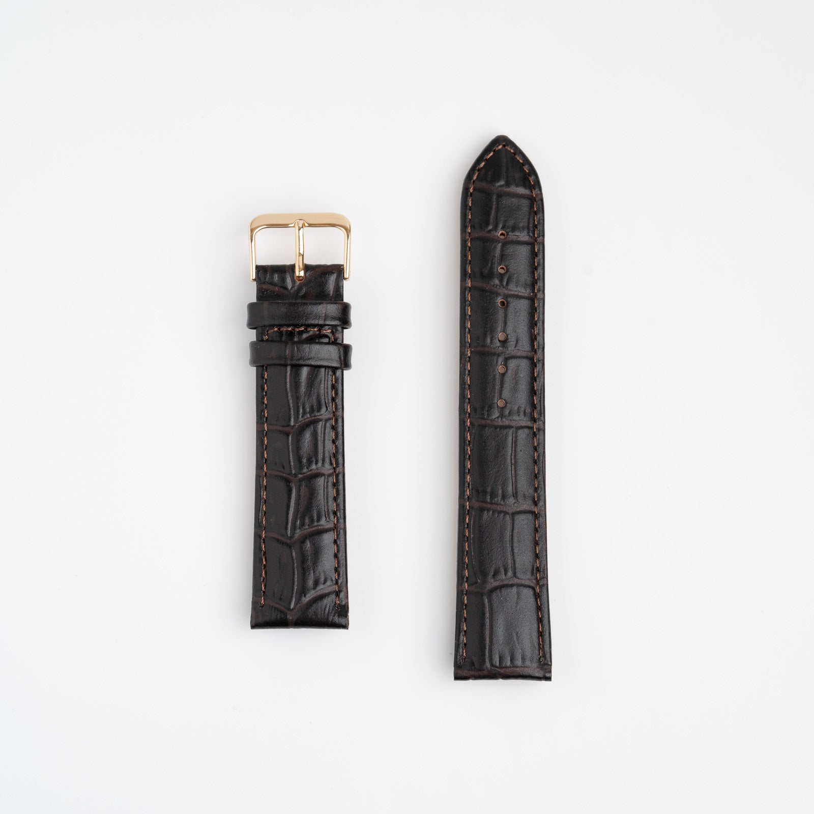 Alligator Value Padded Brown Watch Strap