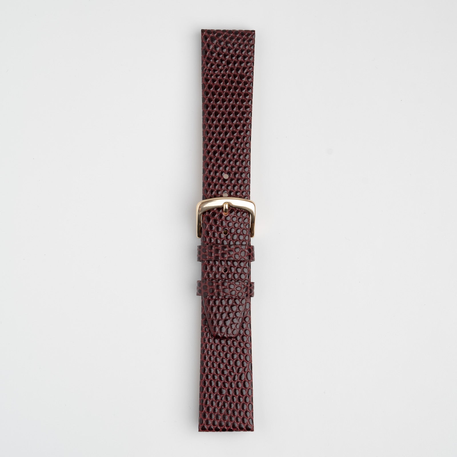 Lizard Flat Burgundy Watch Strap