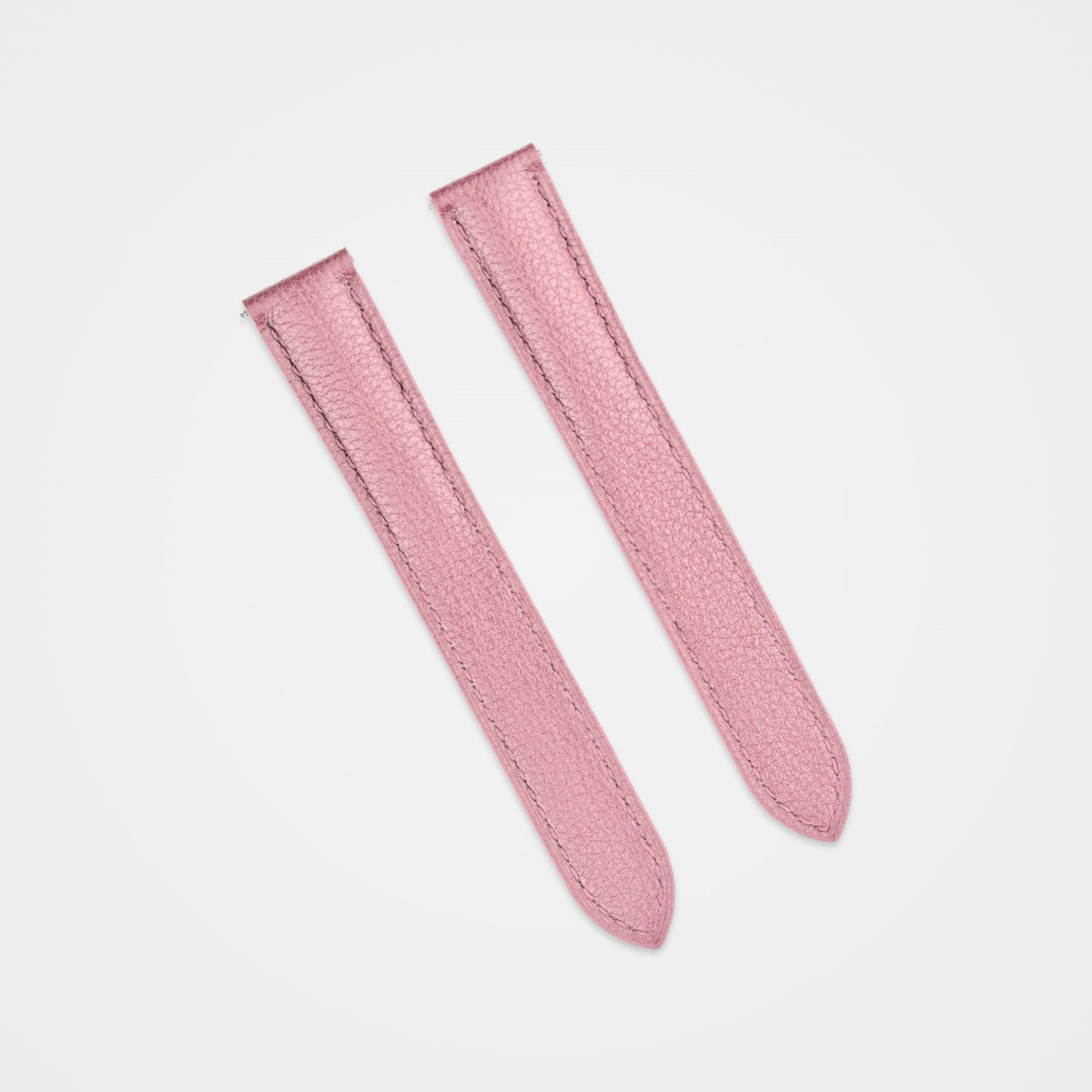Pink Italian calfskin strap for the Cartier Tank, front