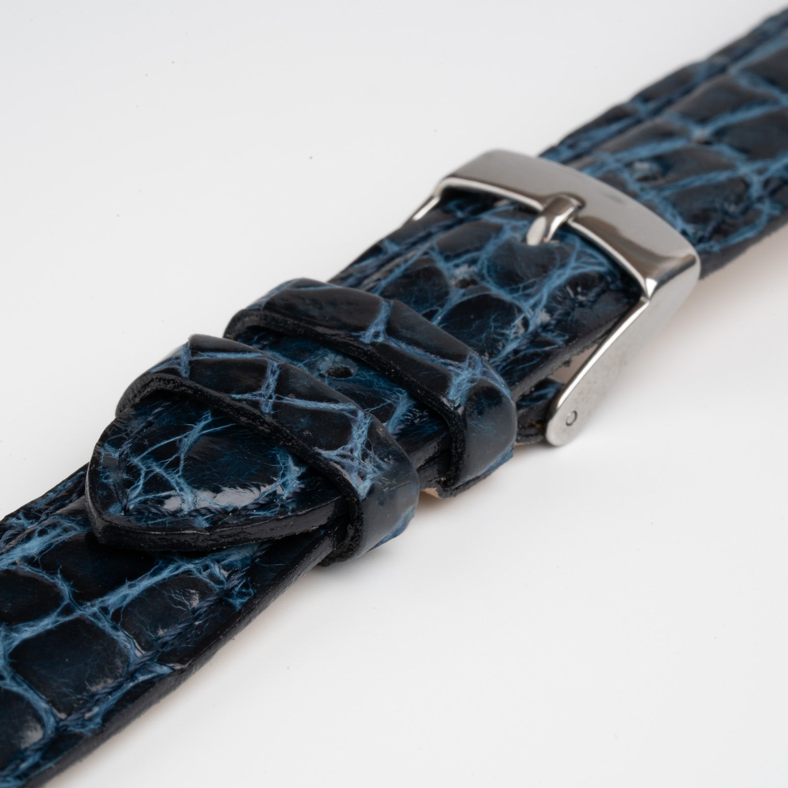 Autentico Crocodile Dark Blue Watch Strap
