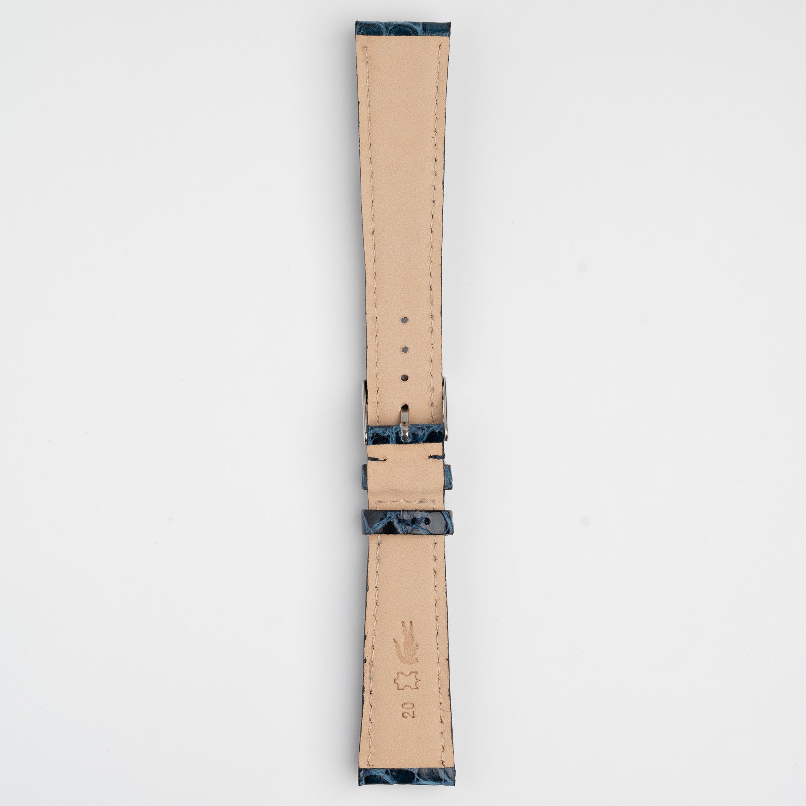 Autentico Crocodile Dark Blue Watch Strap