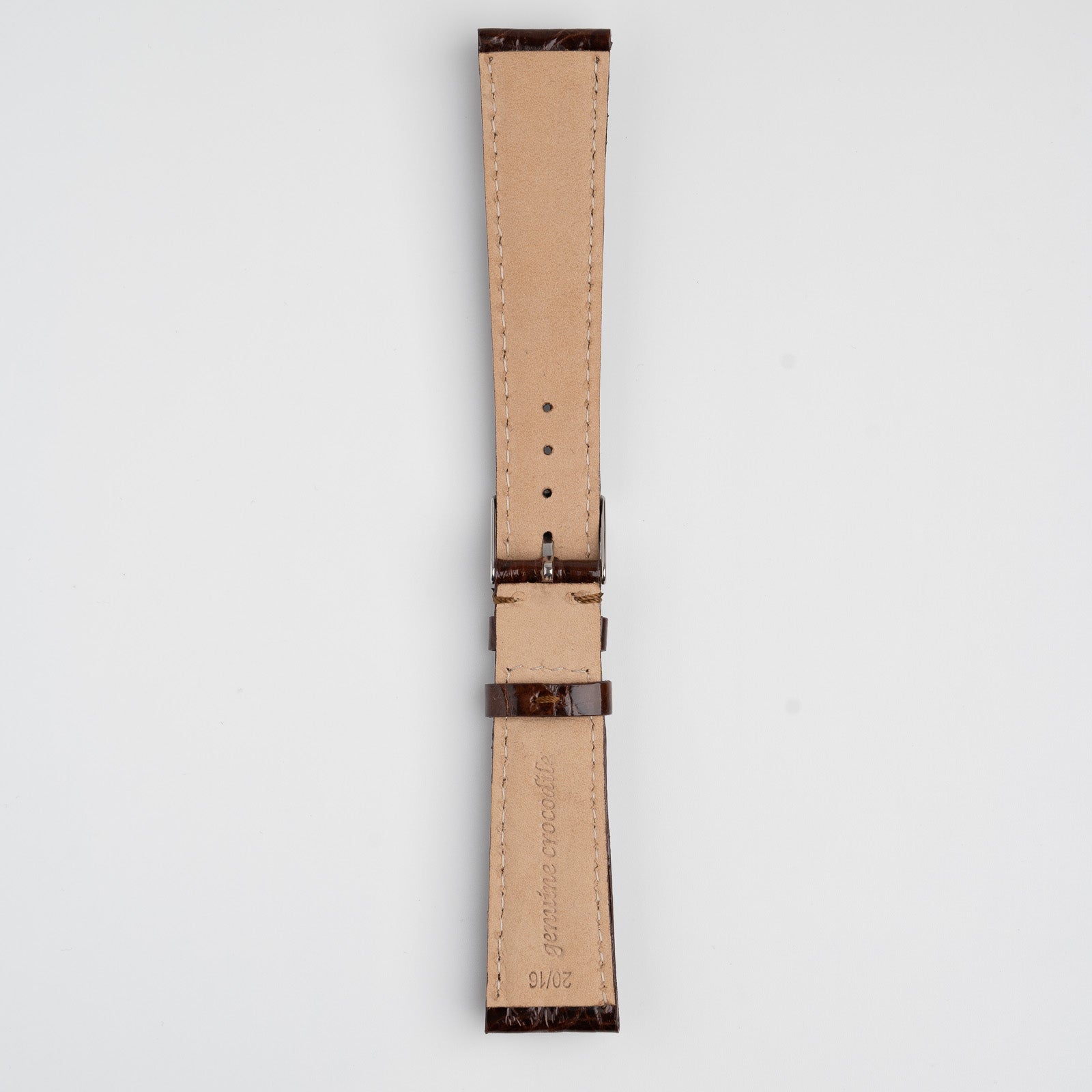 Autentico Crocodile Dark Brown Watch Strap