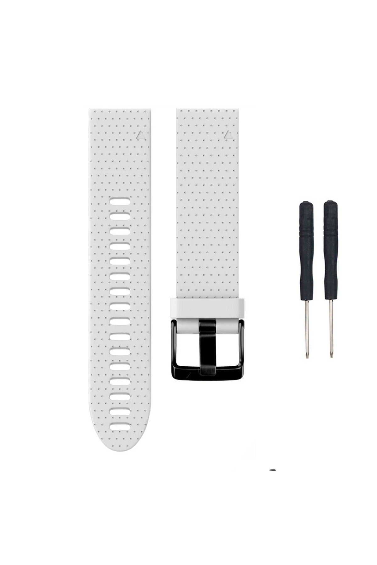 White silicone QuickFit strap for 20mm Garmin watches