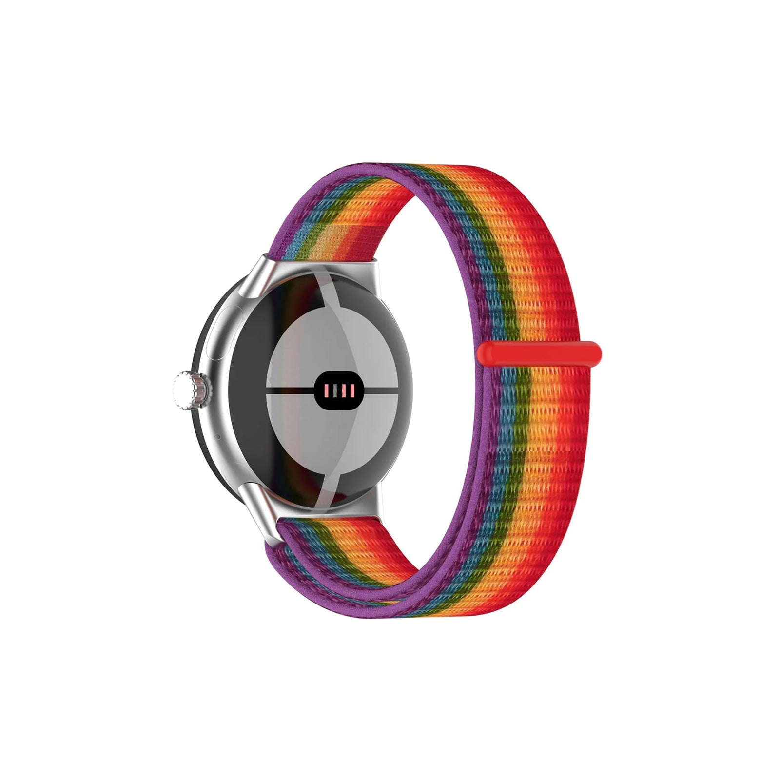 Google Pixel Style Nylon Rainbow Watch Strap