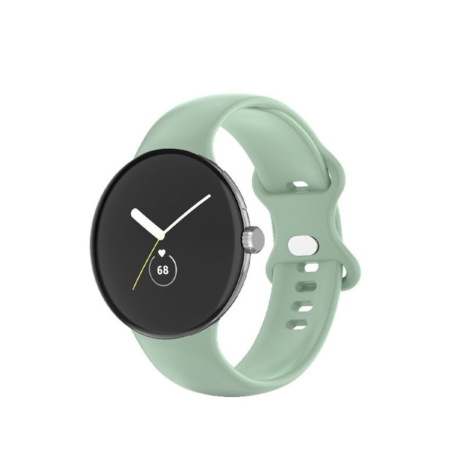 Google Pixel Style Plain Silicone Light Green Watch Strap