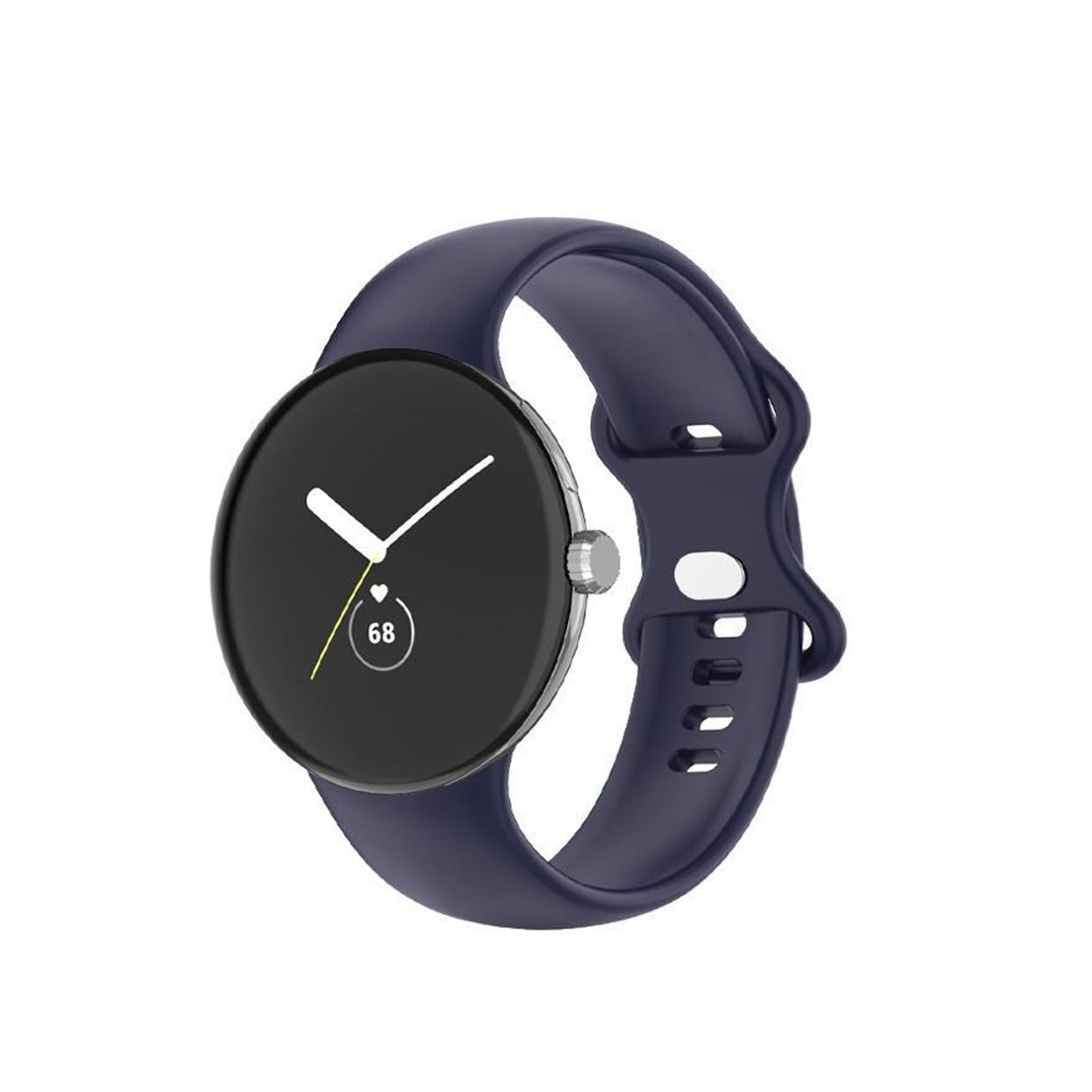 Google Pixel Style Plain Silicone Navy Watch Strap