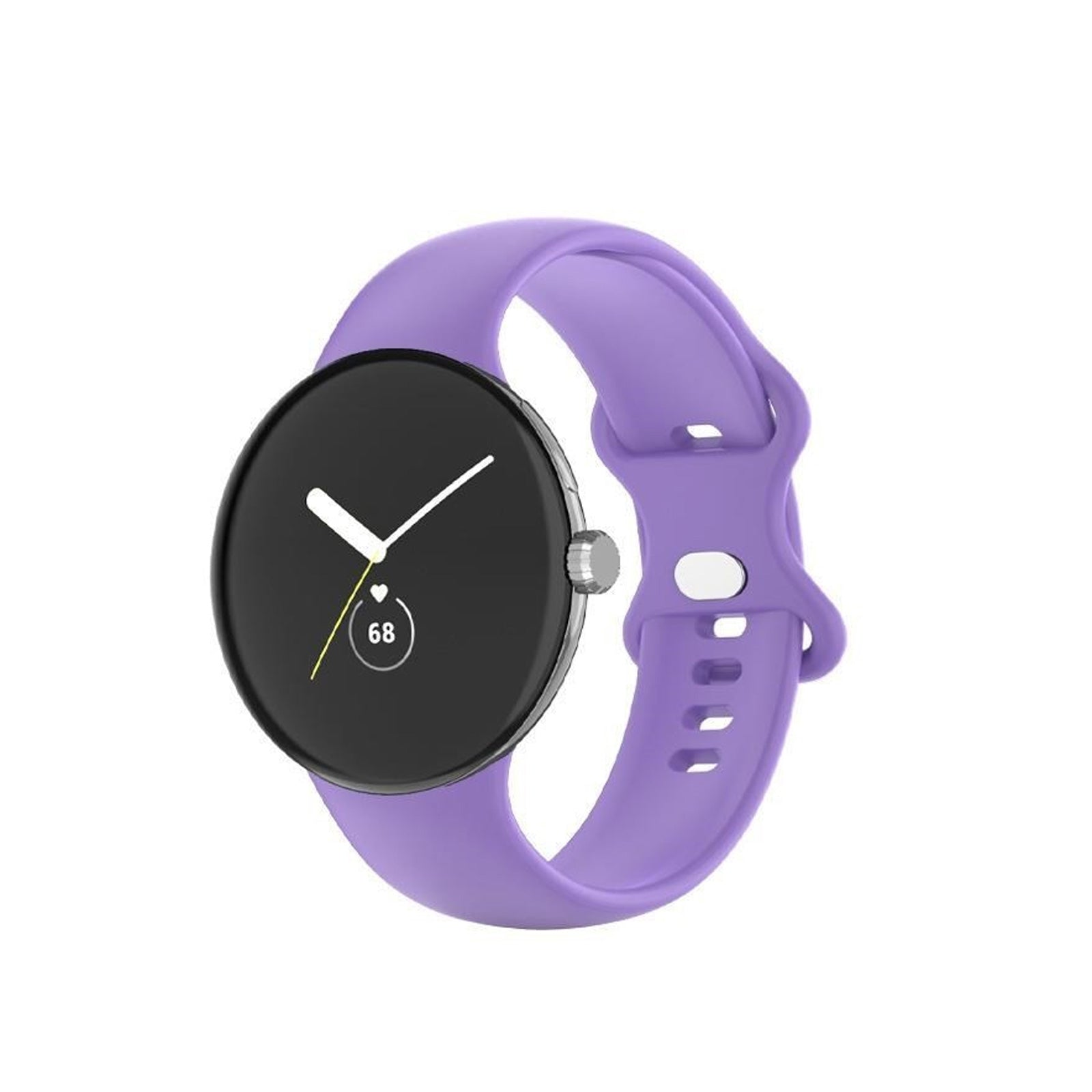 Google Pixel Style Plain Silicone Purple Watch Strap