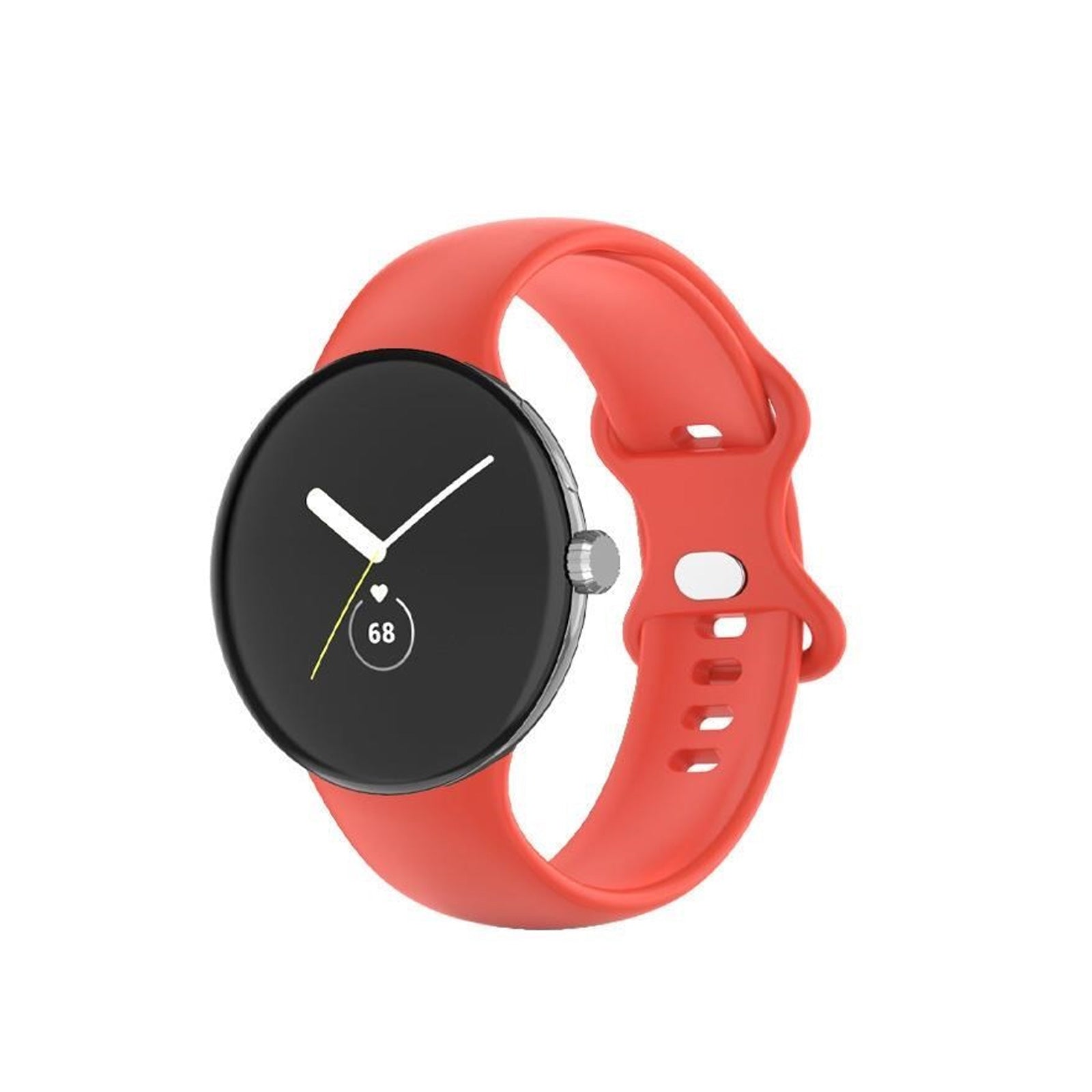 Google Pixel Style Plain Silicone Red Watch Strap