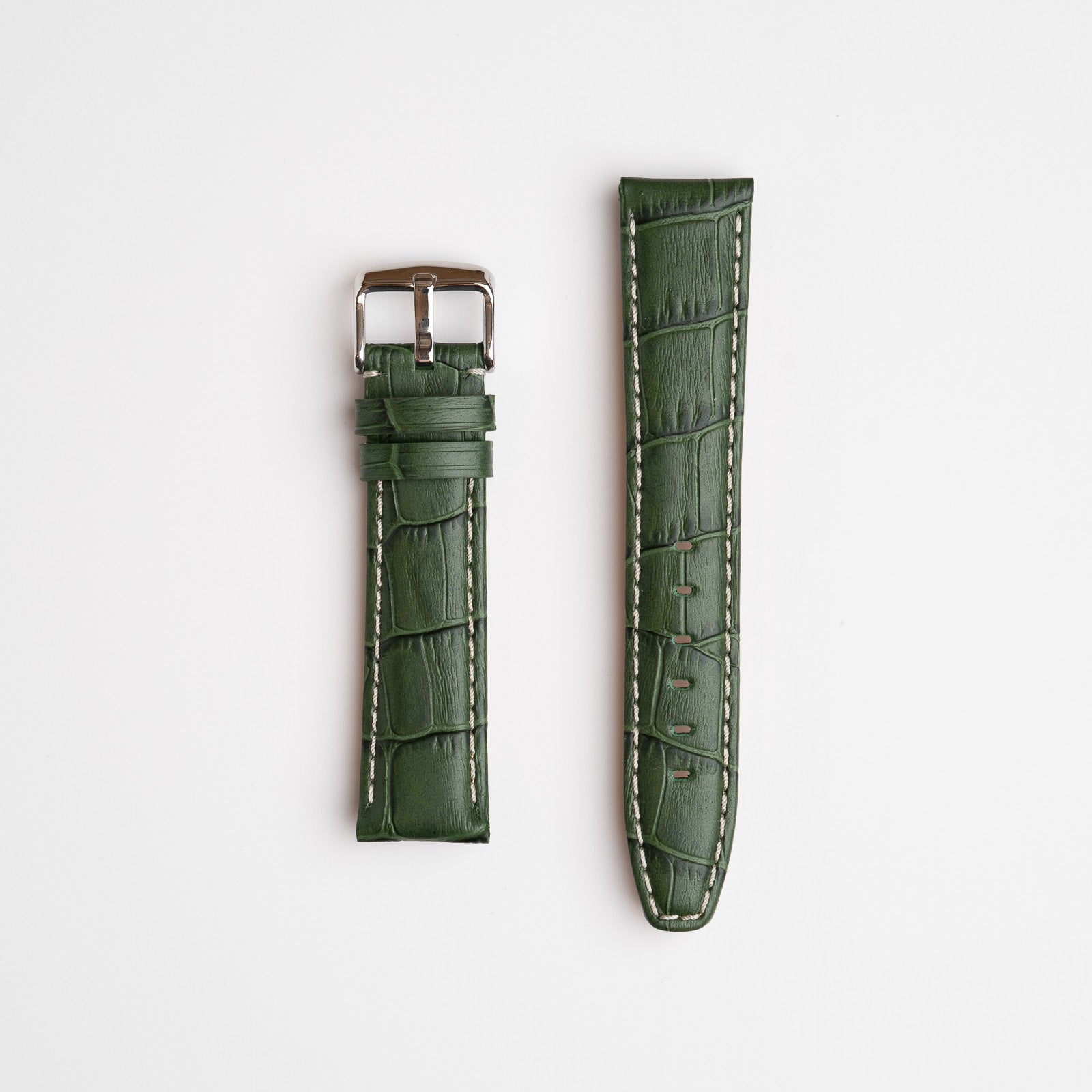 Green Alligator Grain Watch Strap - Main Image