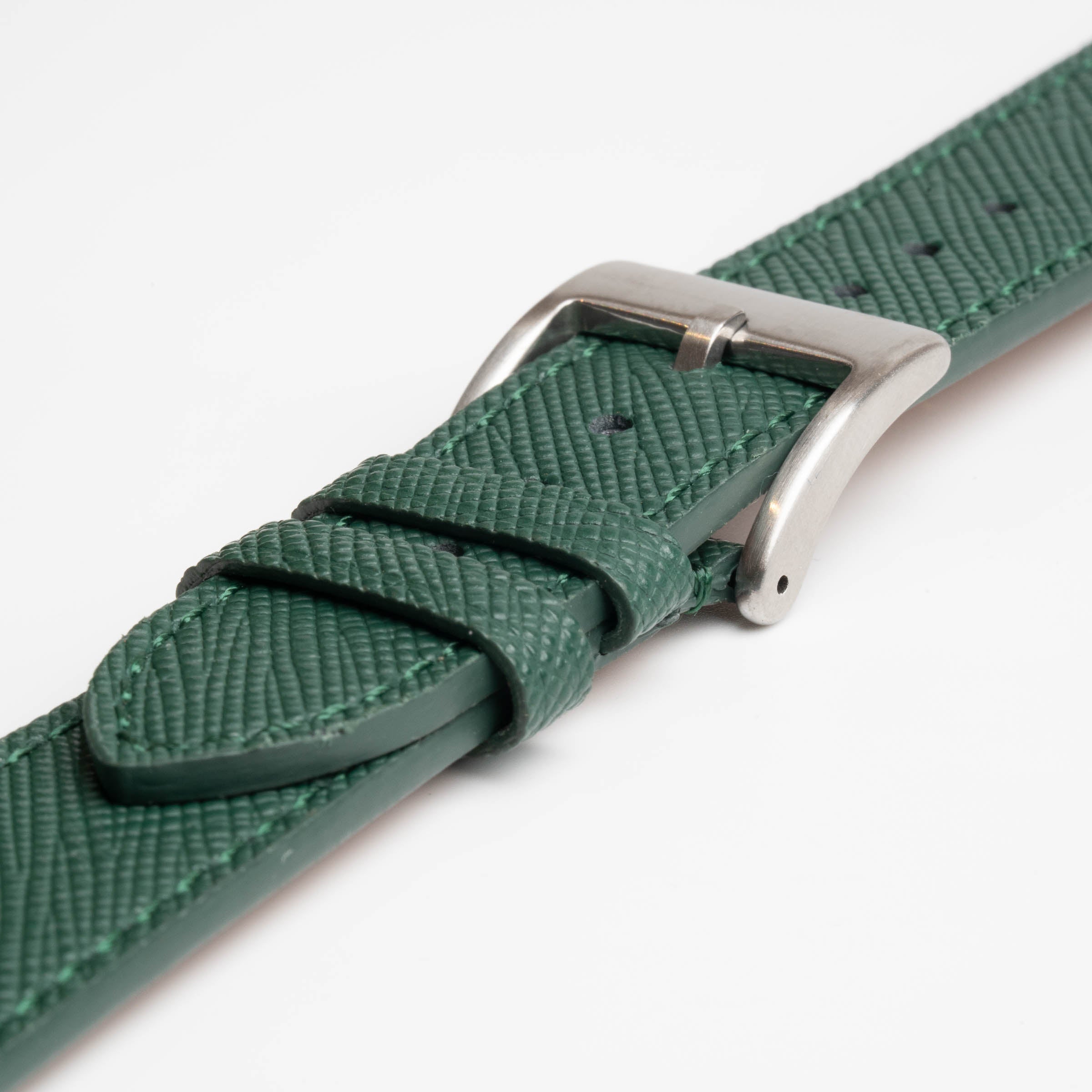 Saffiano Lux Green Watch Strap