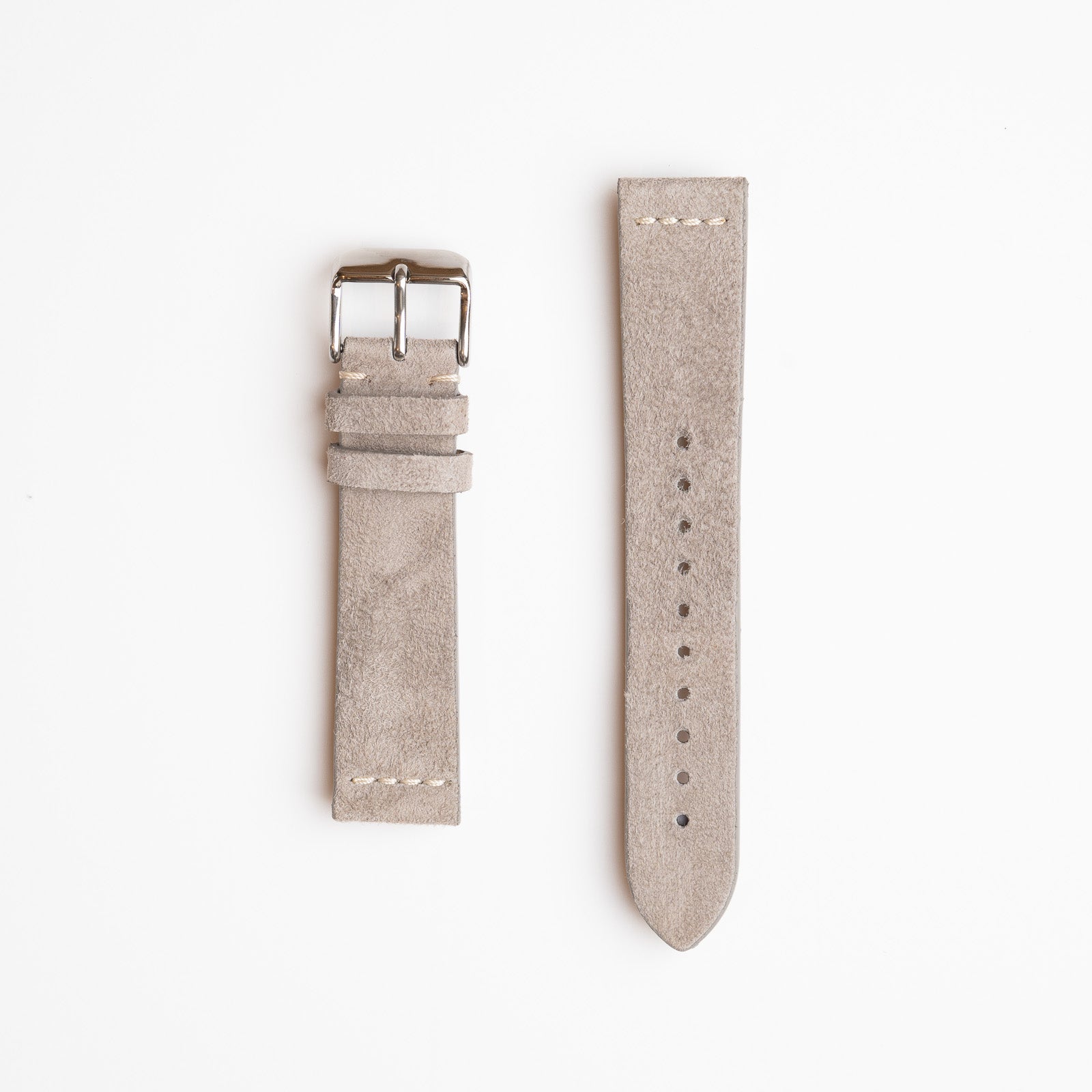 Kensington Napped Suede White Watch Strap