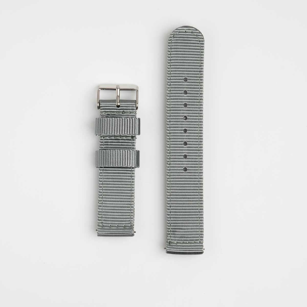 Nylon Quick Release Grey Watch Strap